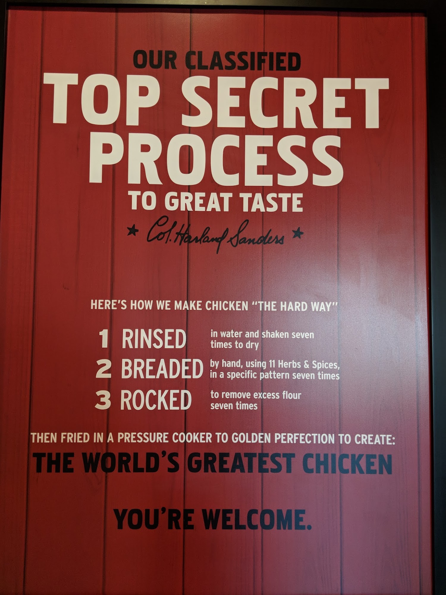 KFC Menu