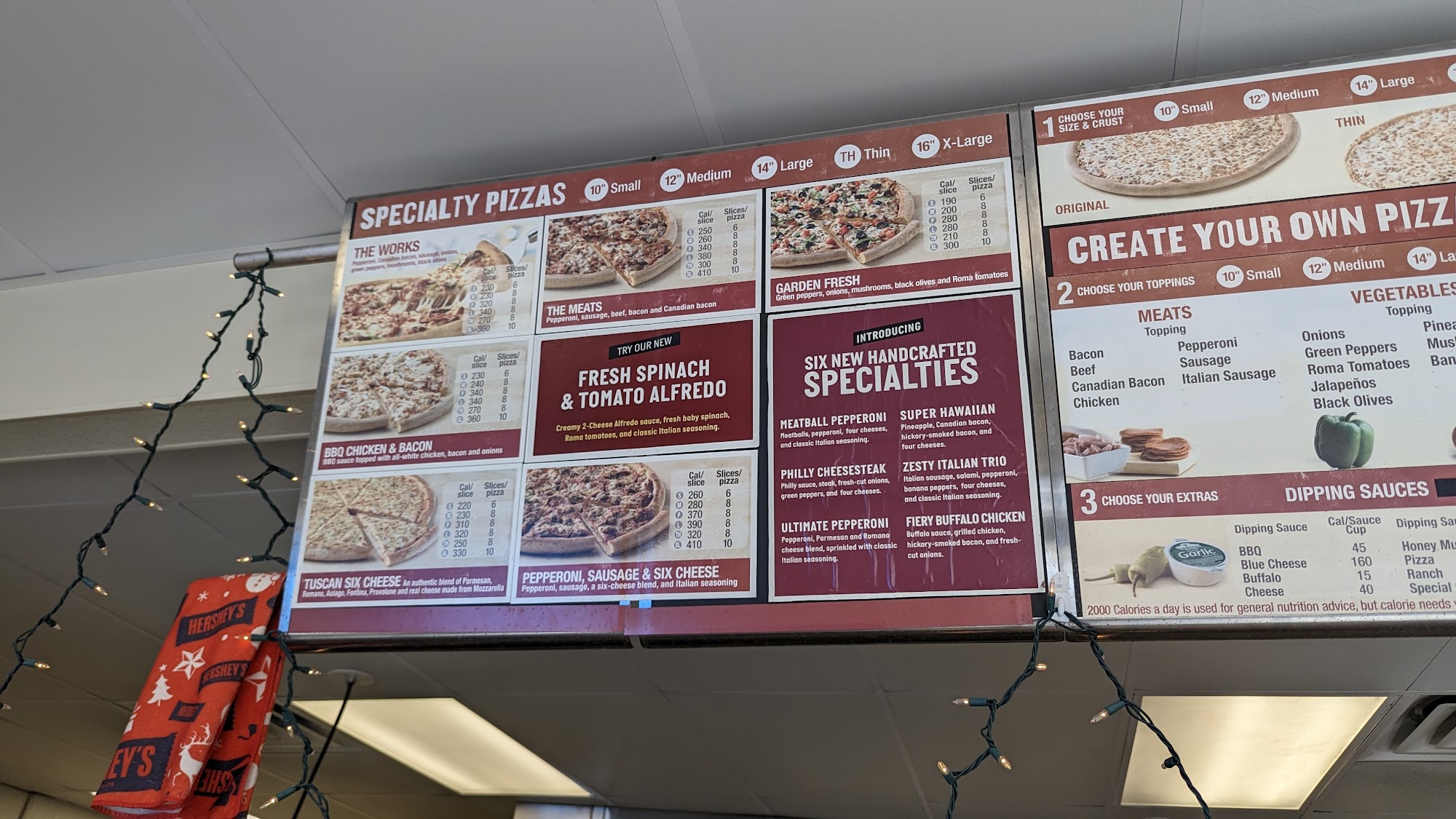 Papa Johns Pizza Menu