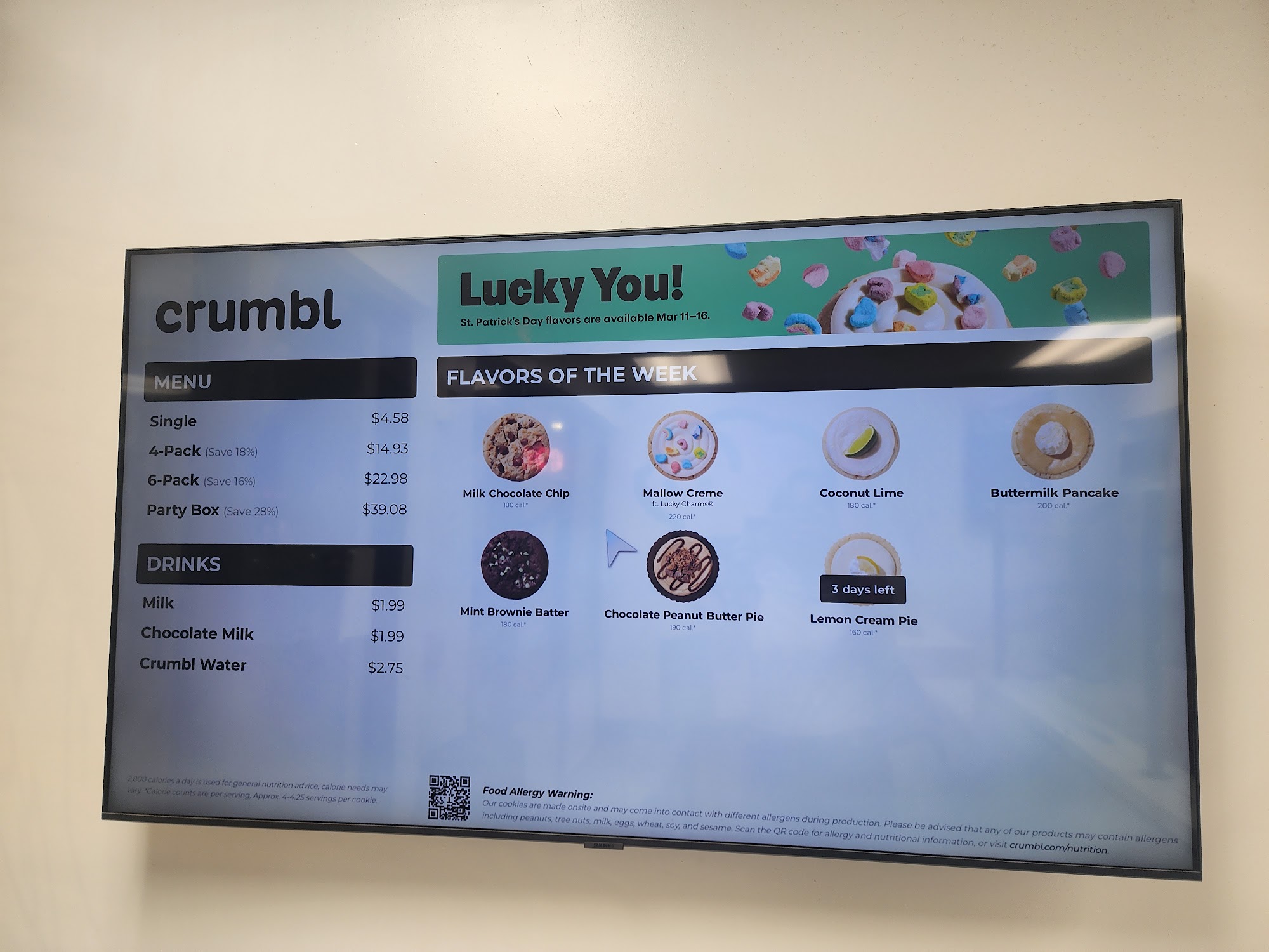 Crumbl - Boca Raton Menu