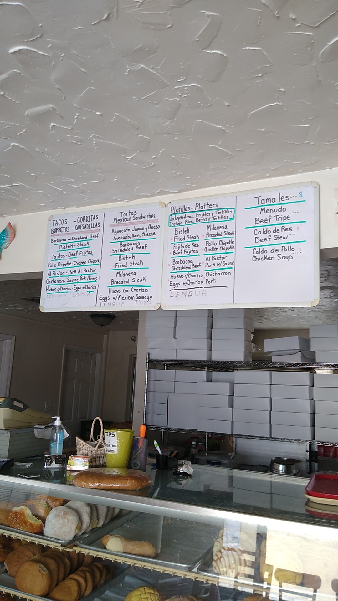 Bonita Bakery Menu