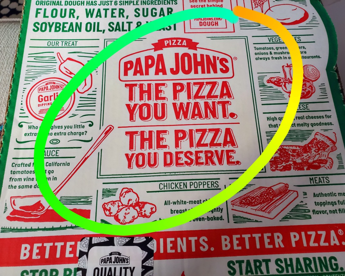 Papa Johns Pizza Menu