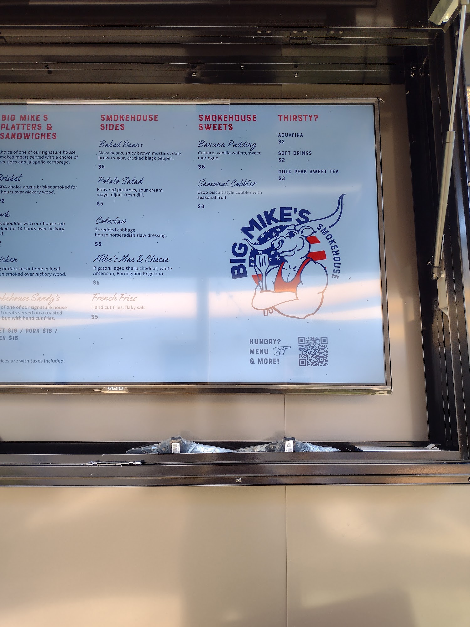Big Mike's Smokehouse Food Truck Menu