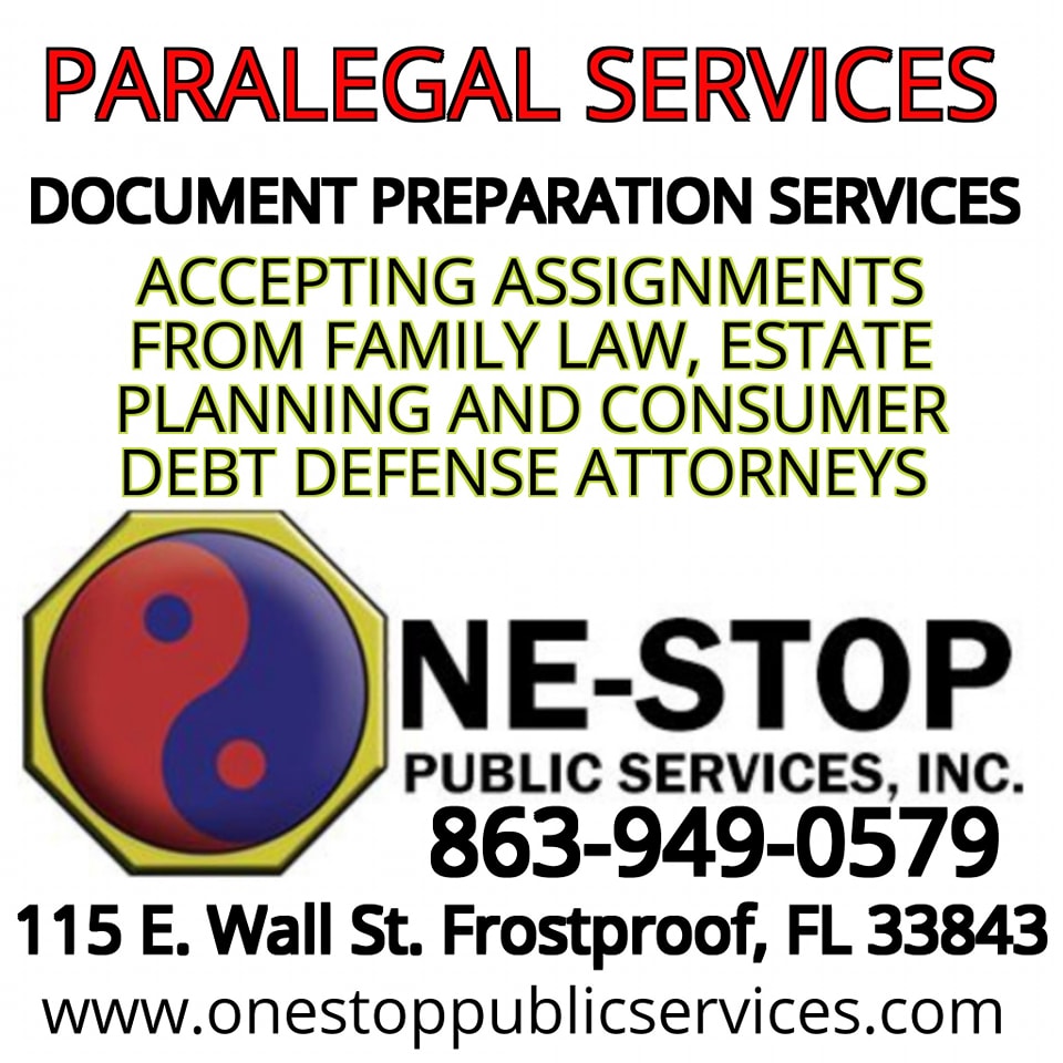 One-Stop Public Services 115 E Wall St, Frostproof Florida 33843