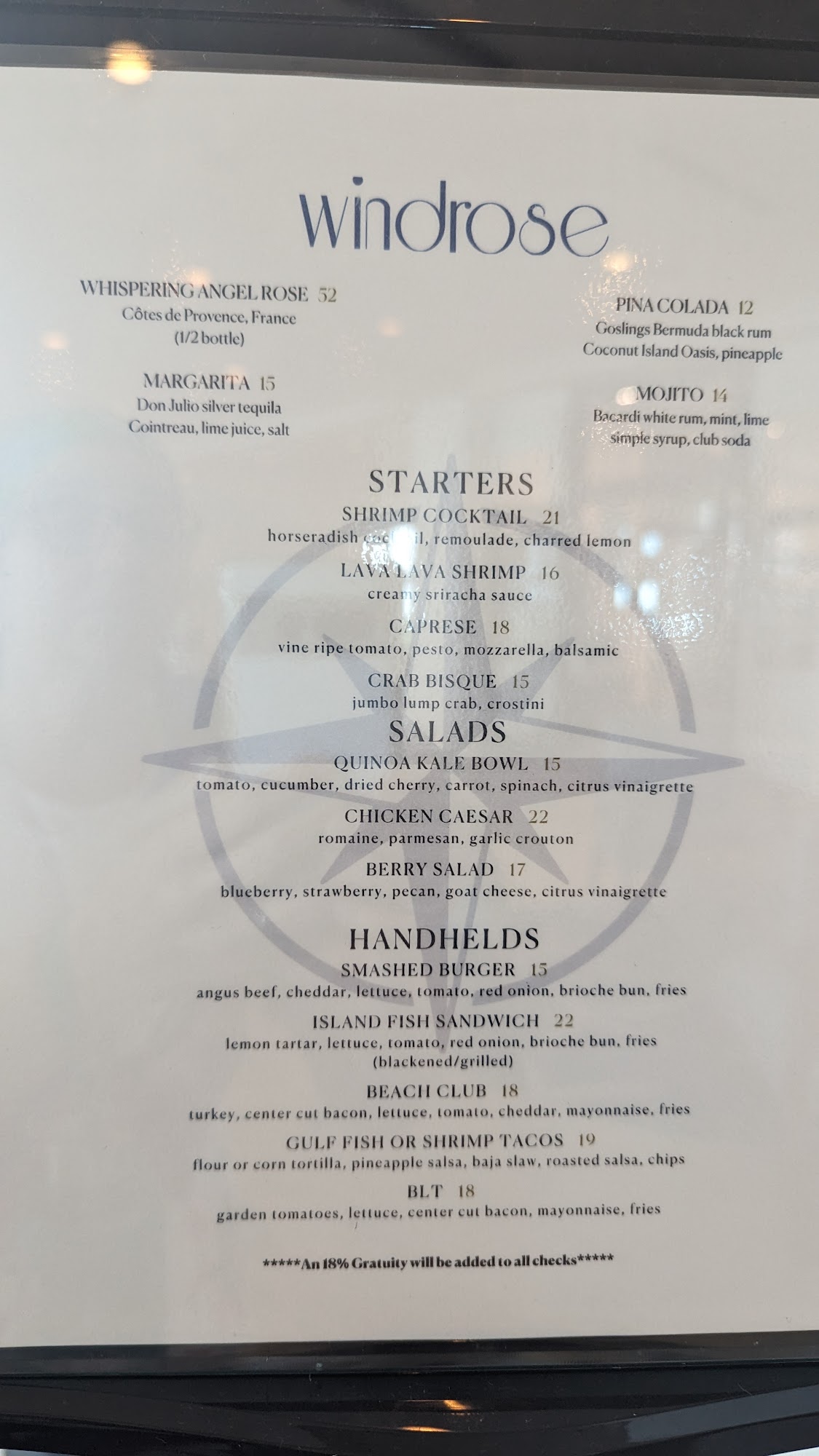 Windrose Menu