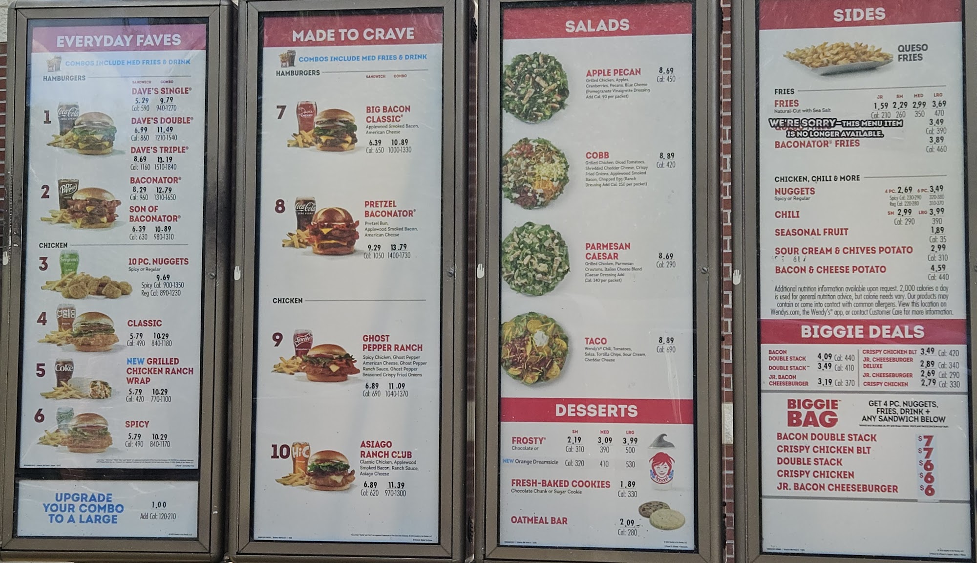 Wendy's Menu