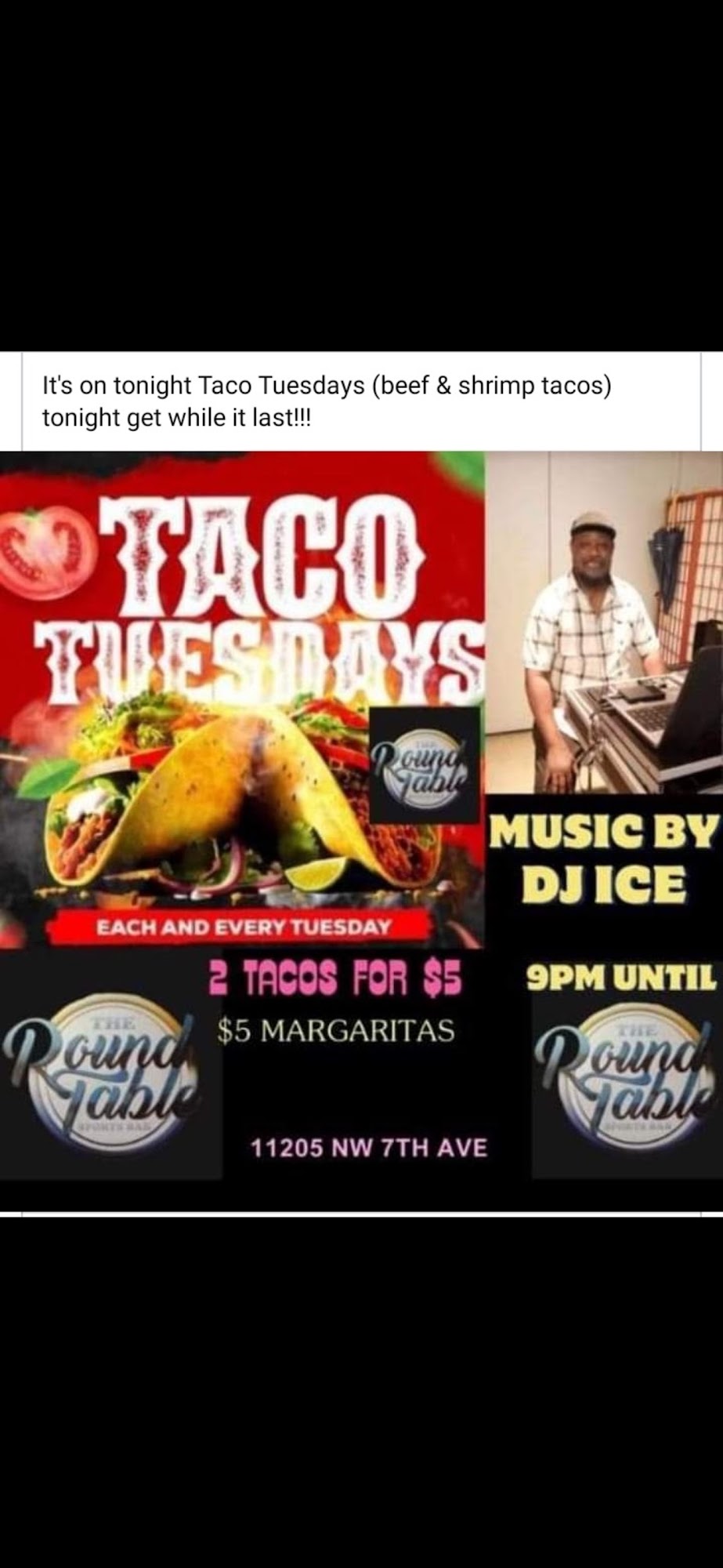 Round Table Sportsbar & Lounge Menu