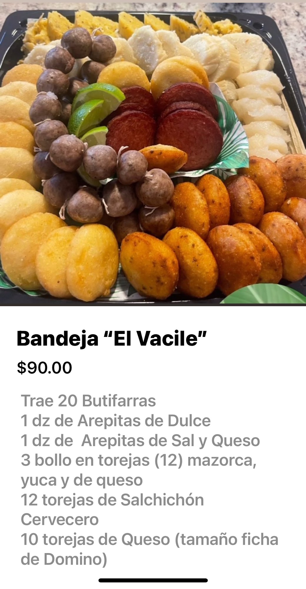 Tabueno305-La Gringa de La Butifarra Menu