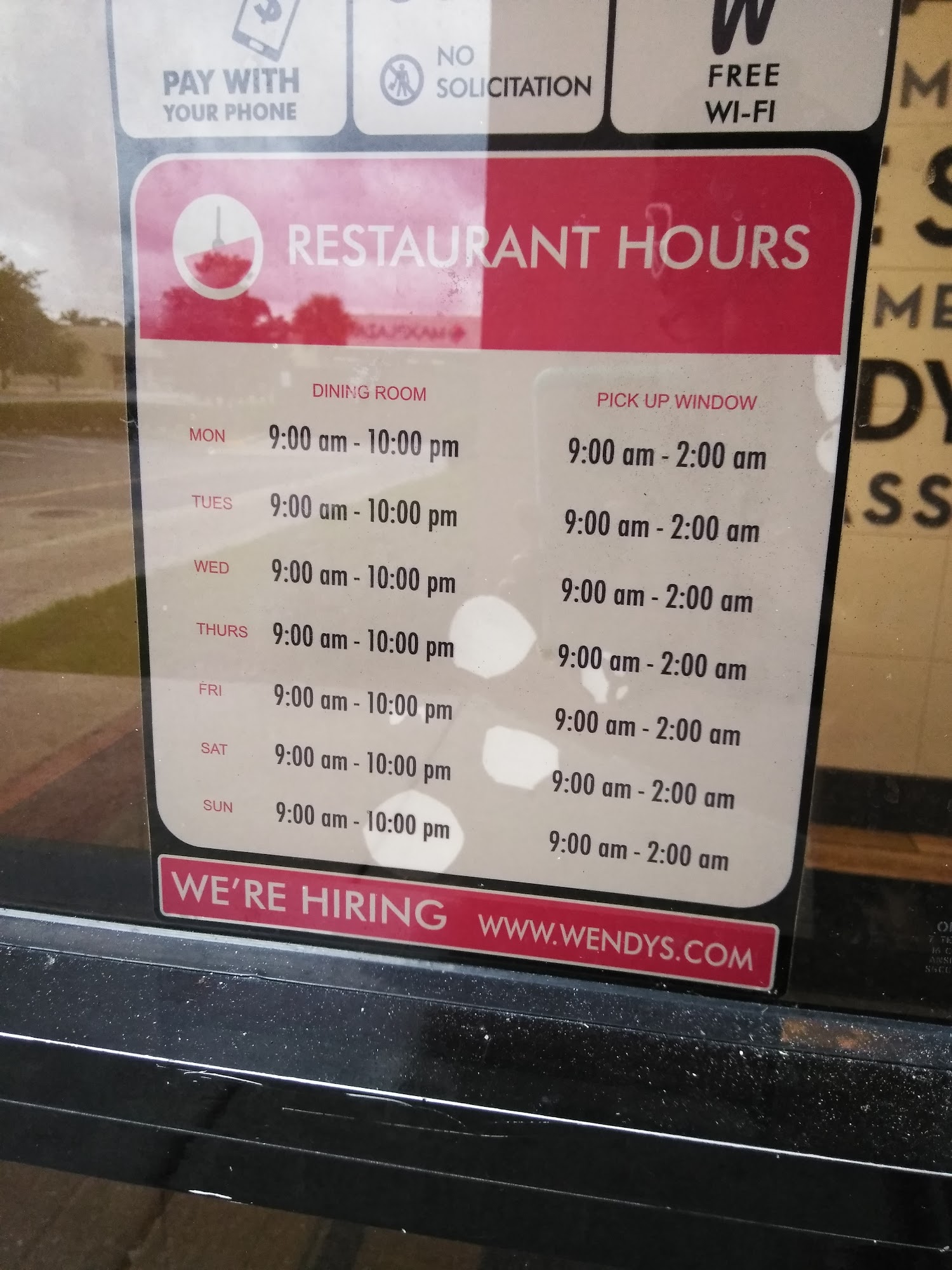 Wendy's Menu