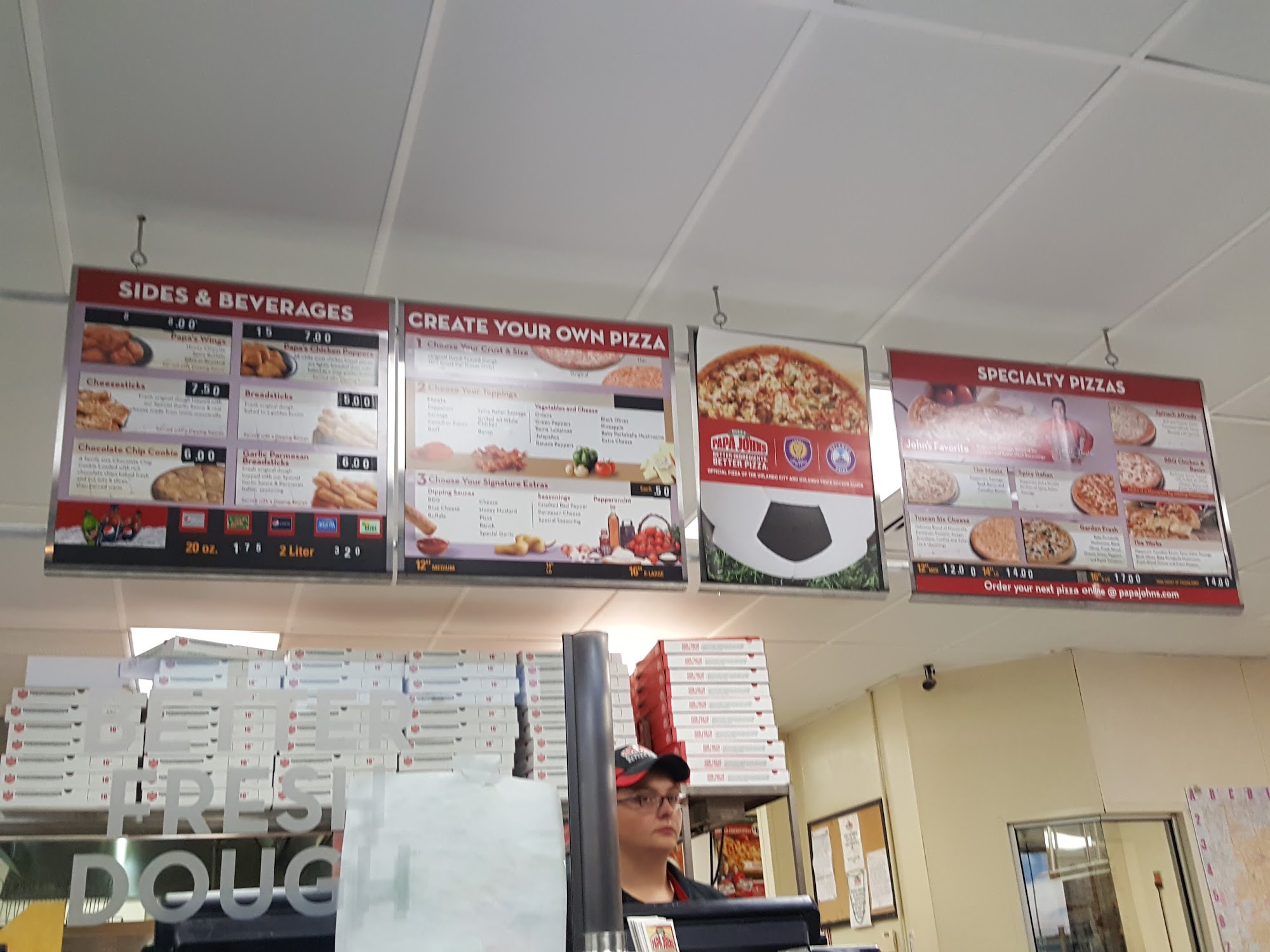 Papa Johns Pizza Menu