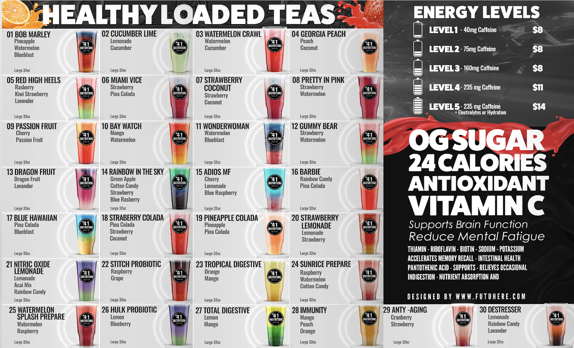 US 41 Nutrition Menu