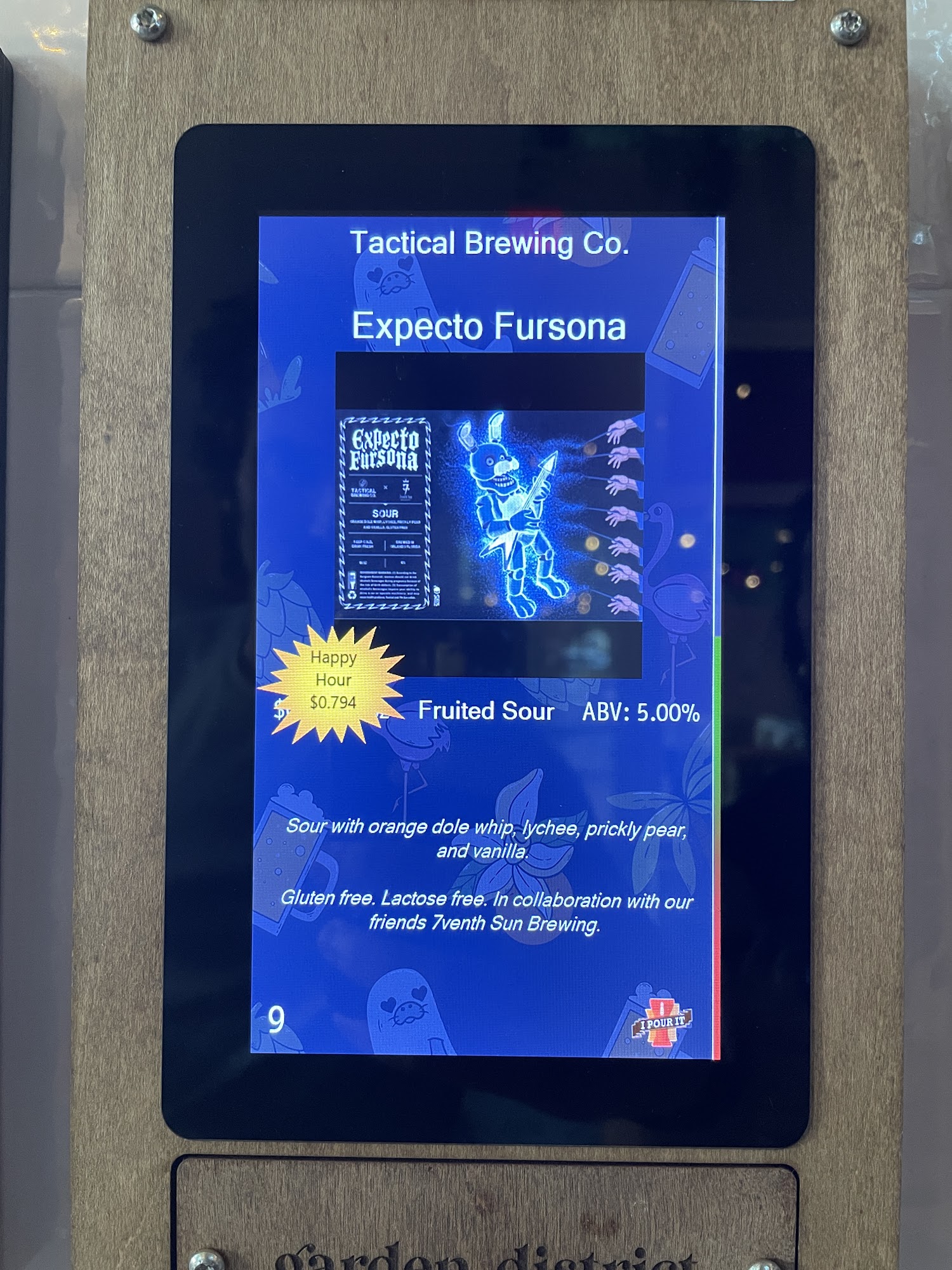 Garden District Taproom Menu