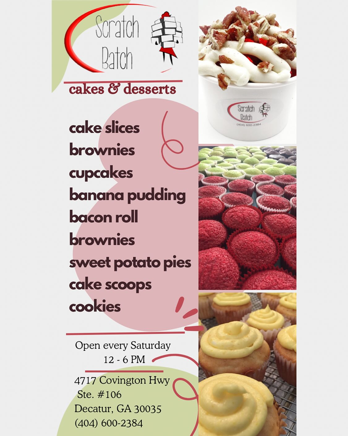 Scratch Batch Bakery Menu