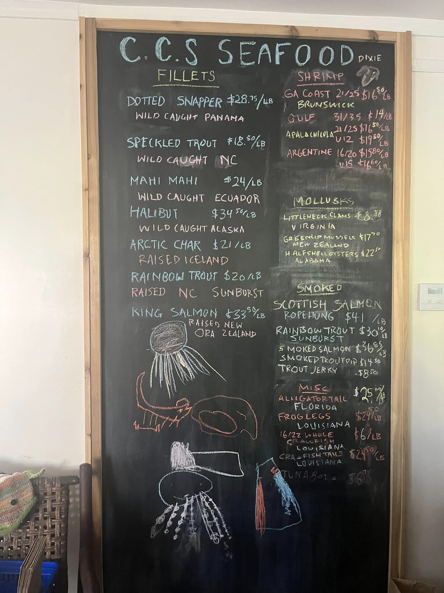 CC's Seafood & More Menu