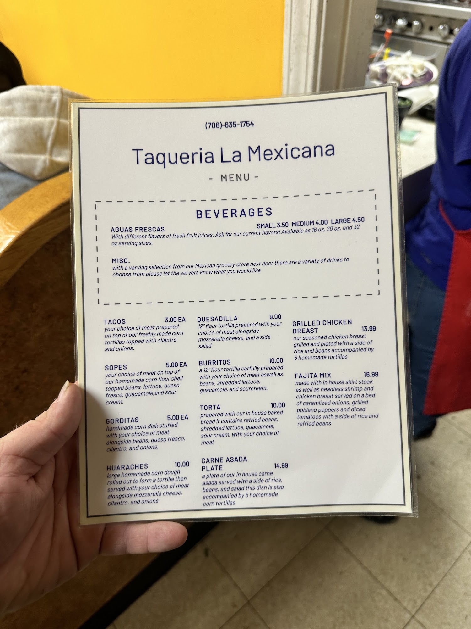 Carniceria Y Tienda La Mxcn Menu