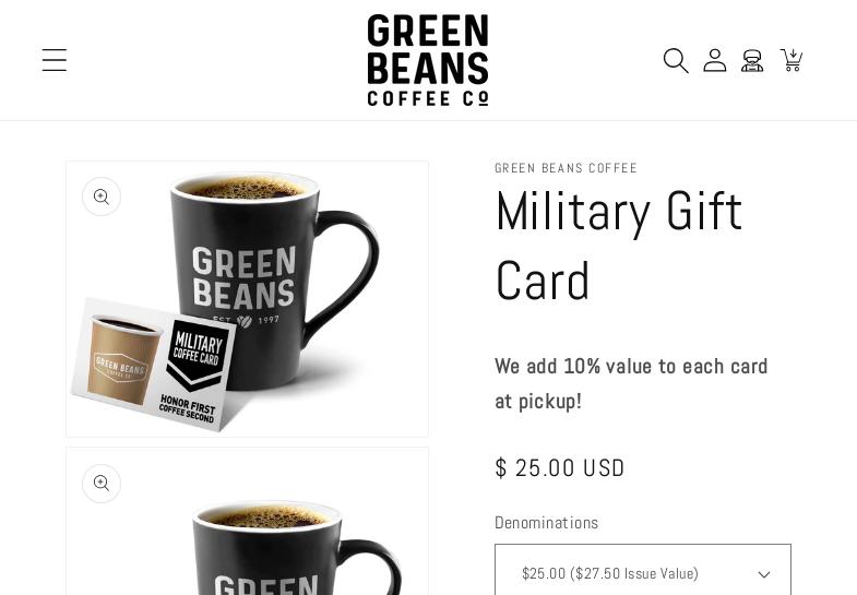 Green Beans Coffee Menu