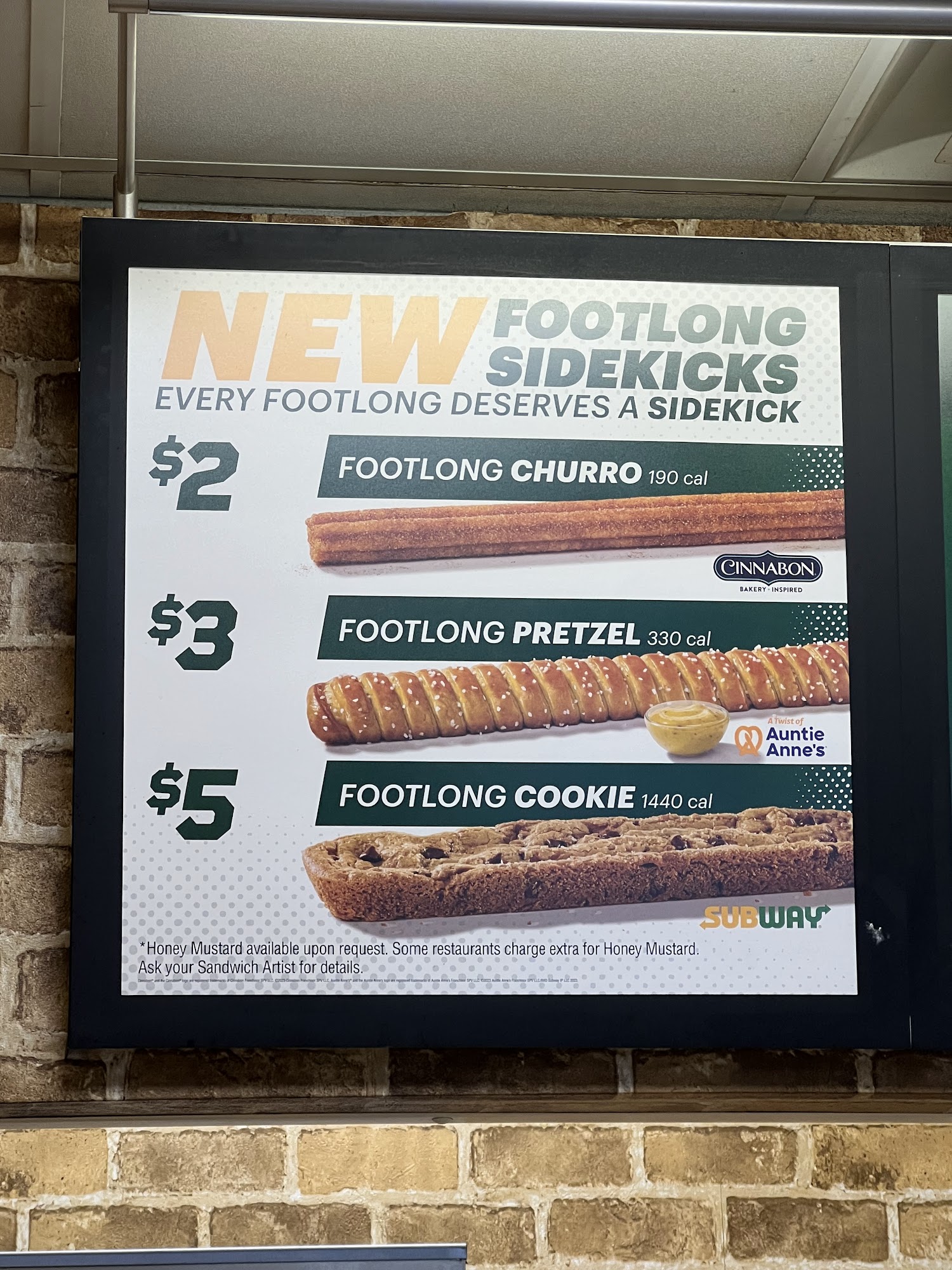 Subway Menu