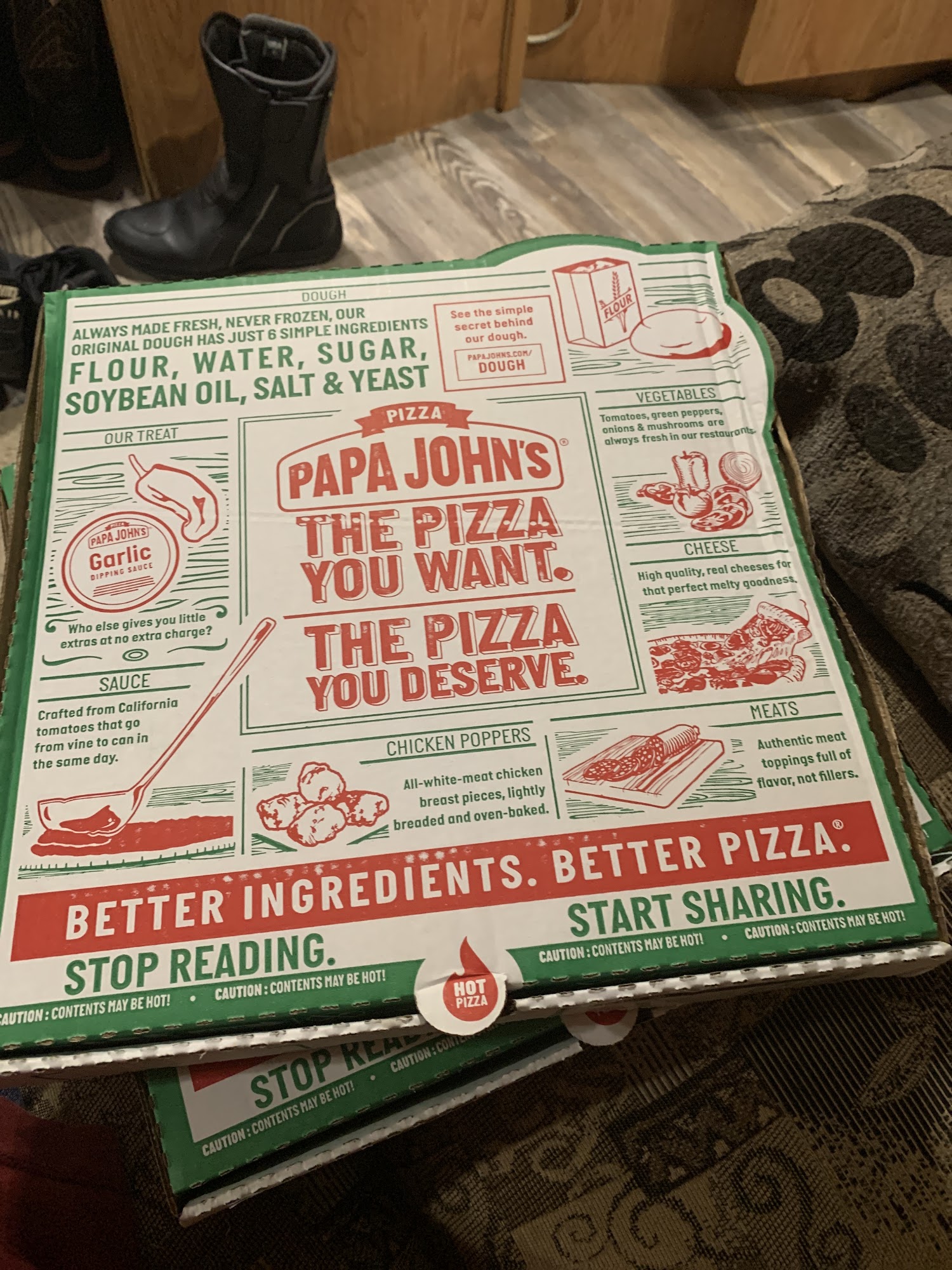 Papa Johns Pizza Menu