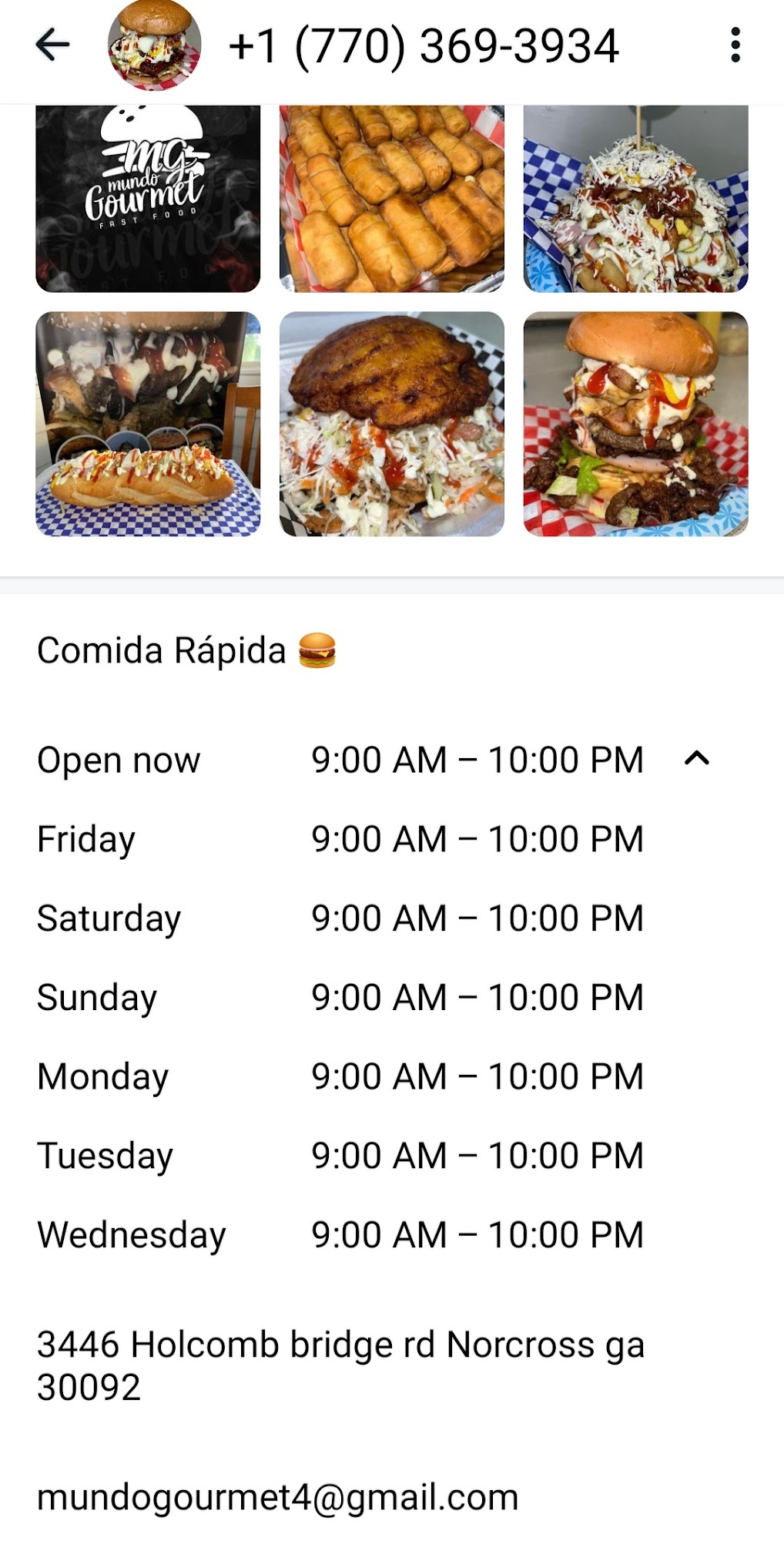 Mundo gourmet Menu