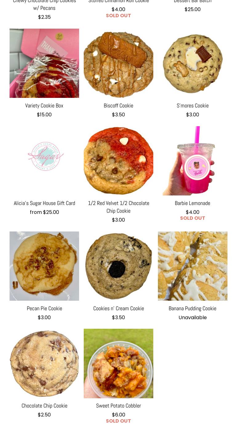 Alicia's Sugar House Menu