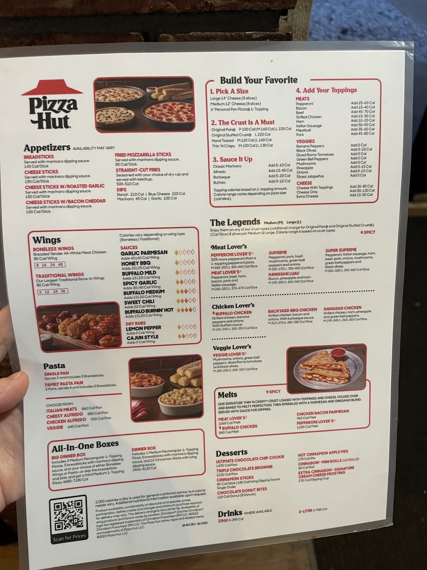 Pizza Hut Menu