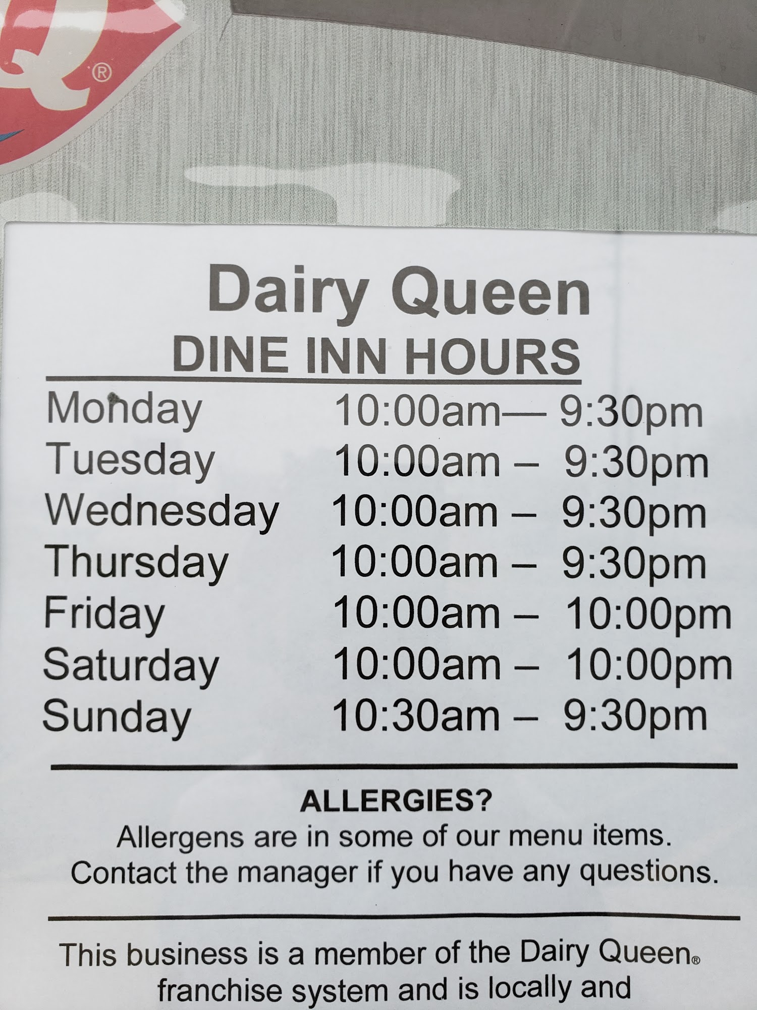 Dairy Queen Grill & Chill Menu