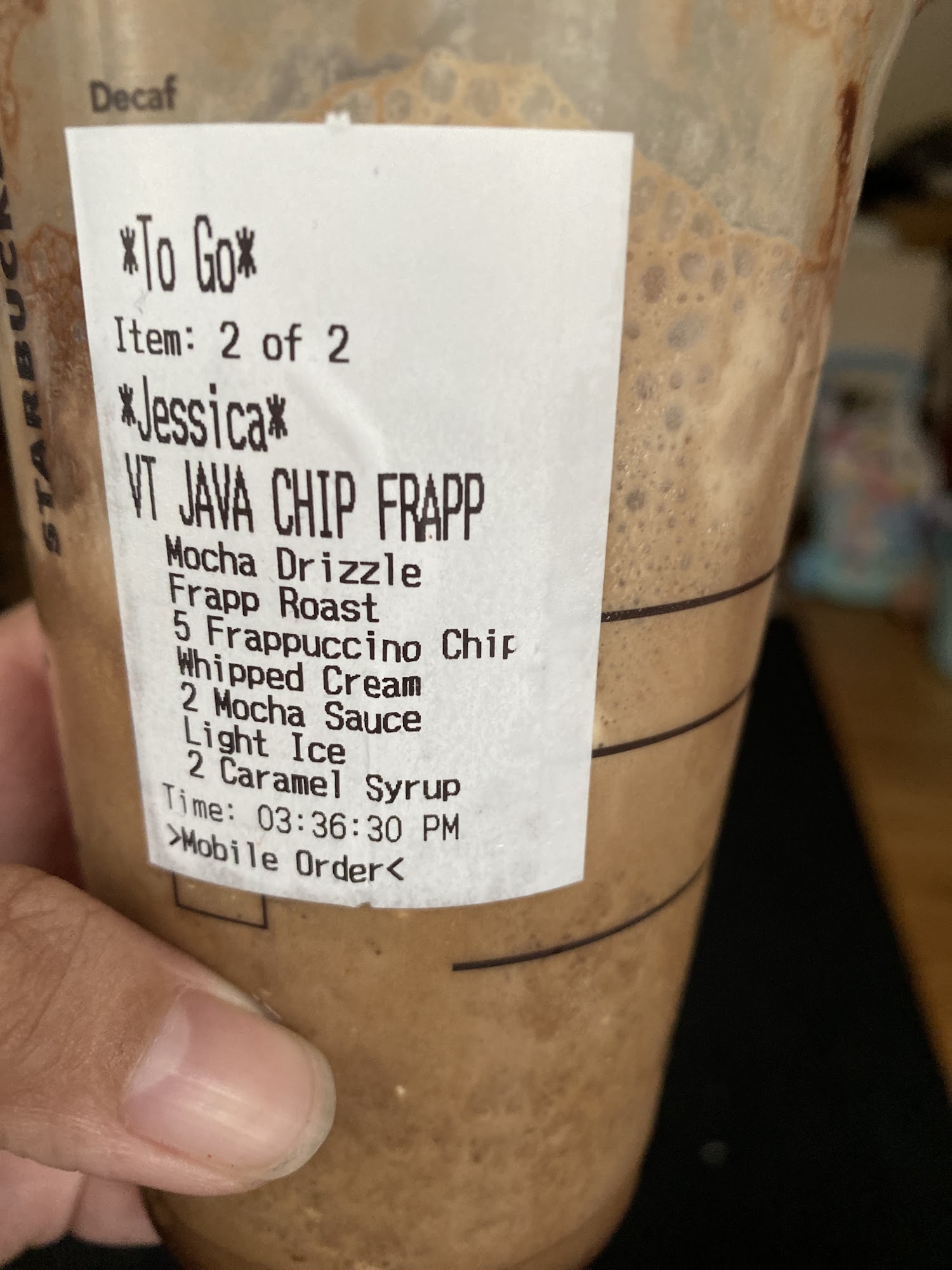 Starbucks Coffee Menu