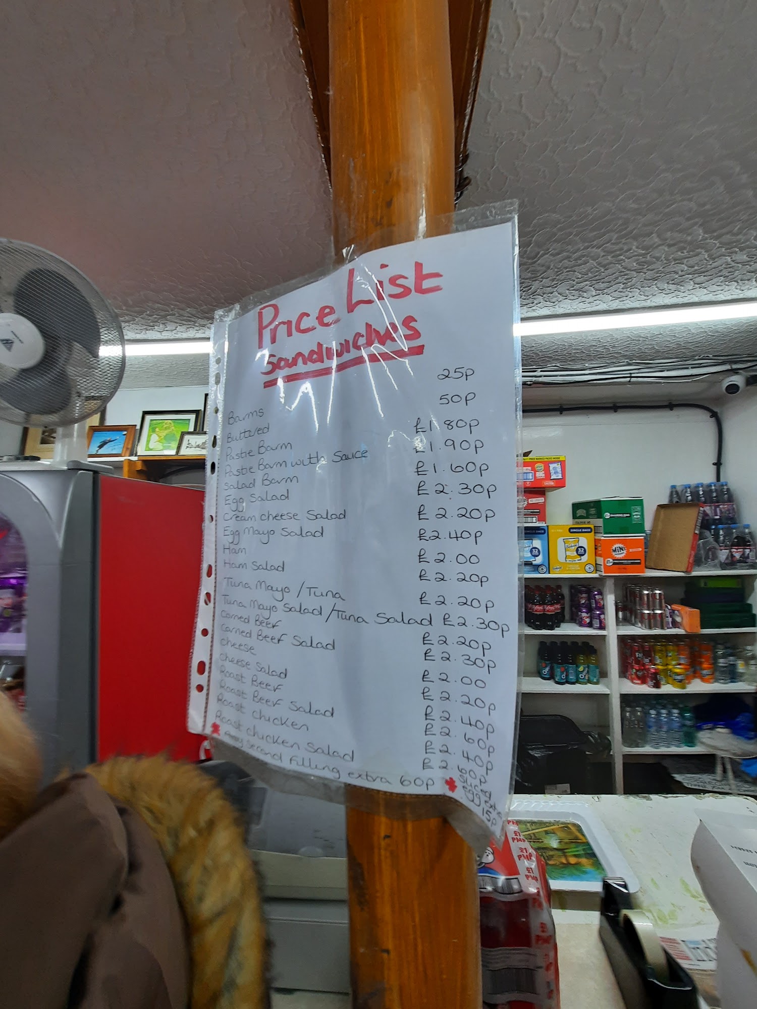 Ye Olde Pastie Shoppe Menu