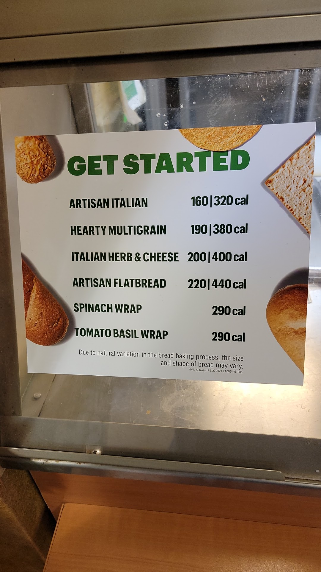 Subway Menu