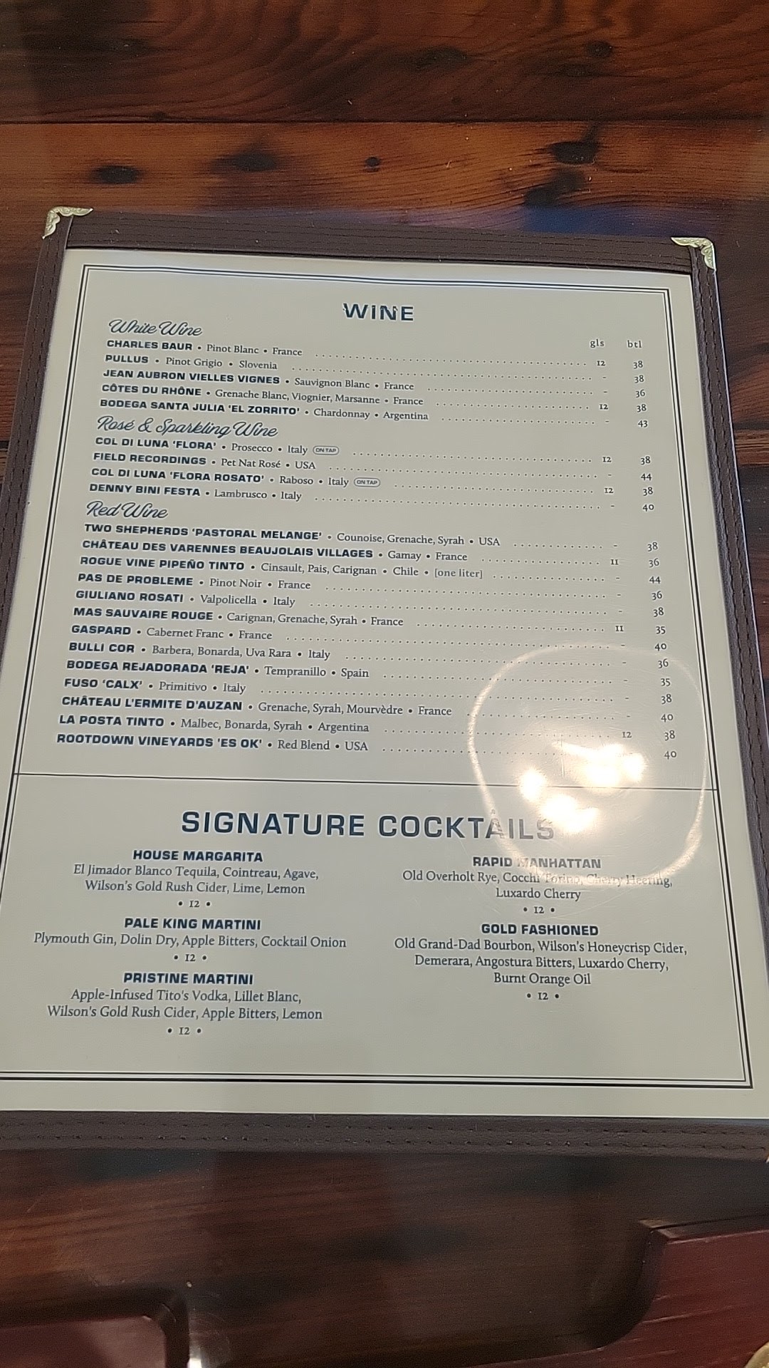 Wilson's Ciderhouse (Des Moines) Menu