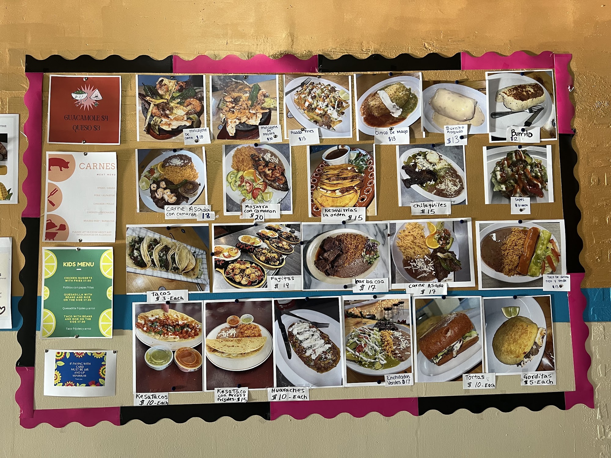 Cinco De Mayo Mexican Kitchen & Bar Menu