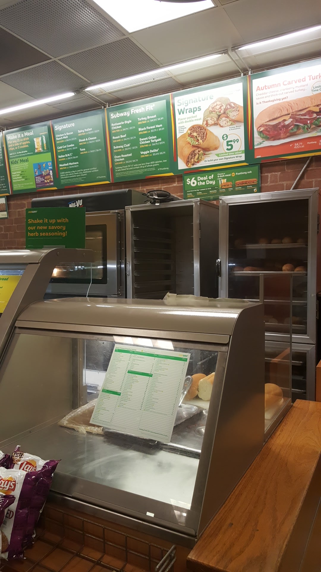 Subway Menu