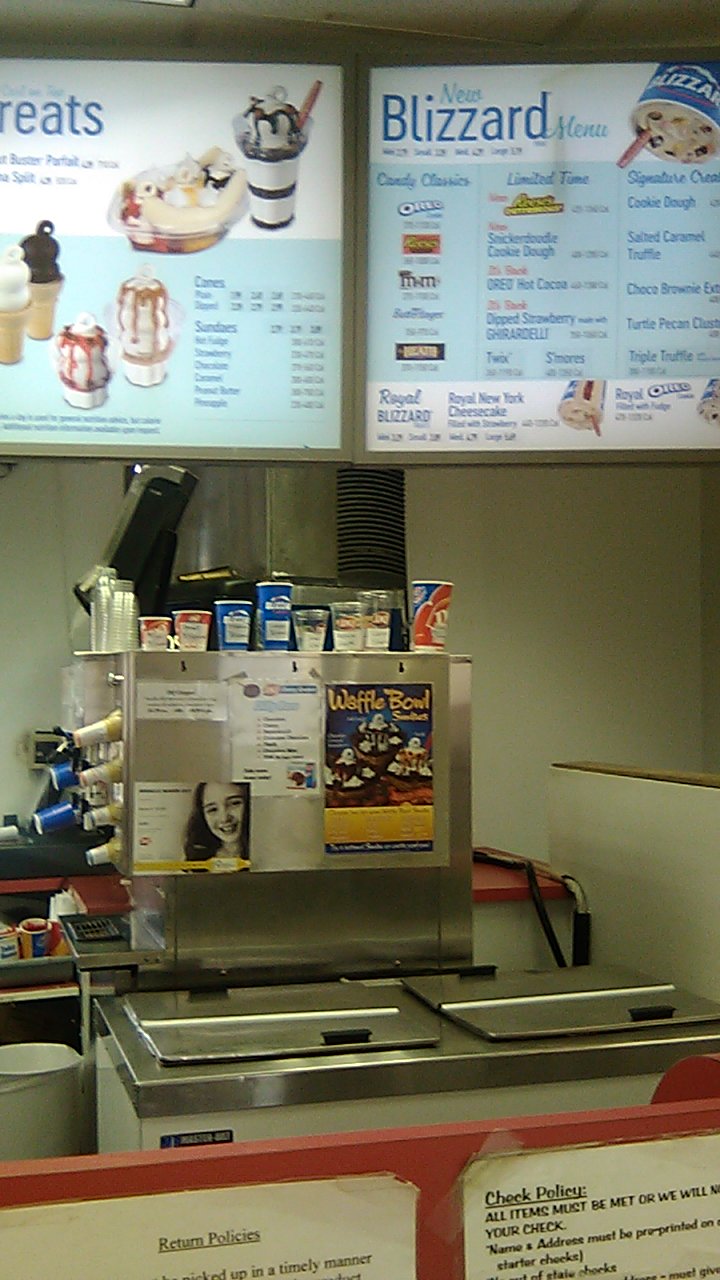 Dairy Queen Store Menu