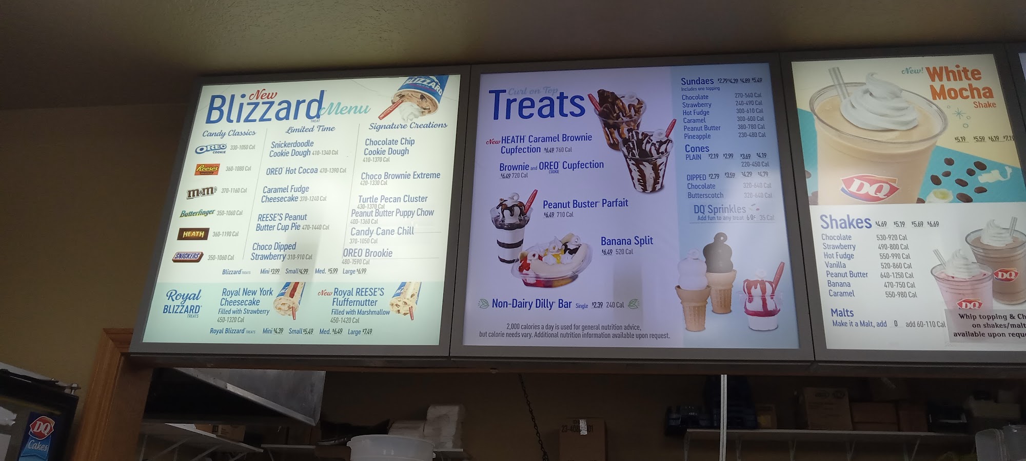 Dairy Queen Store Menu