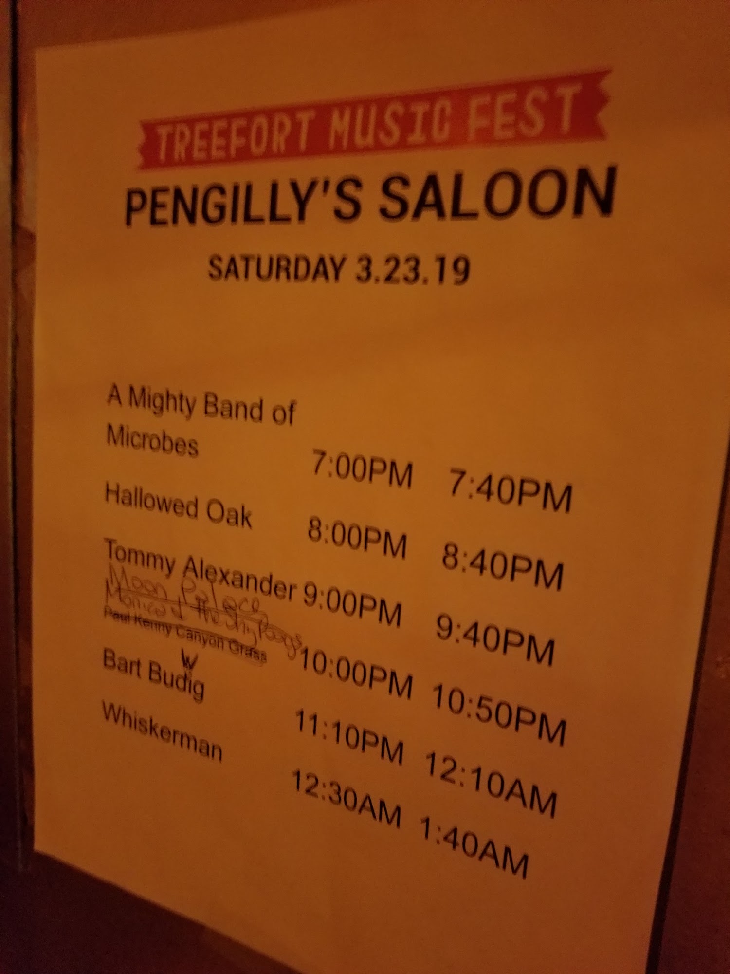 Pengilly Saloon Menu