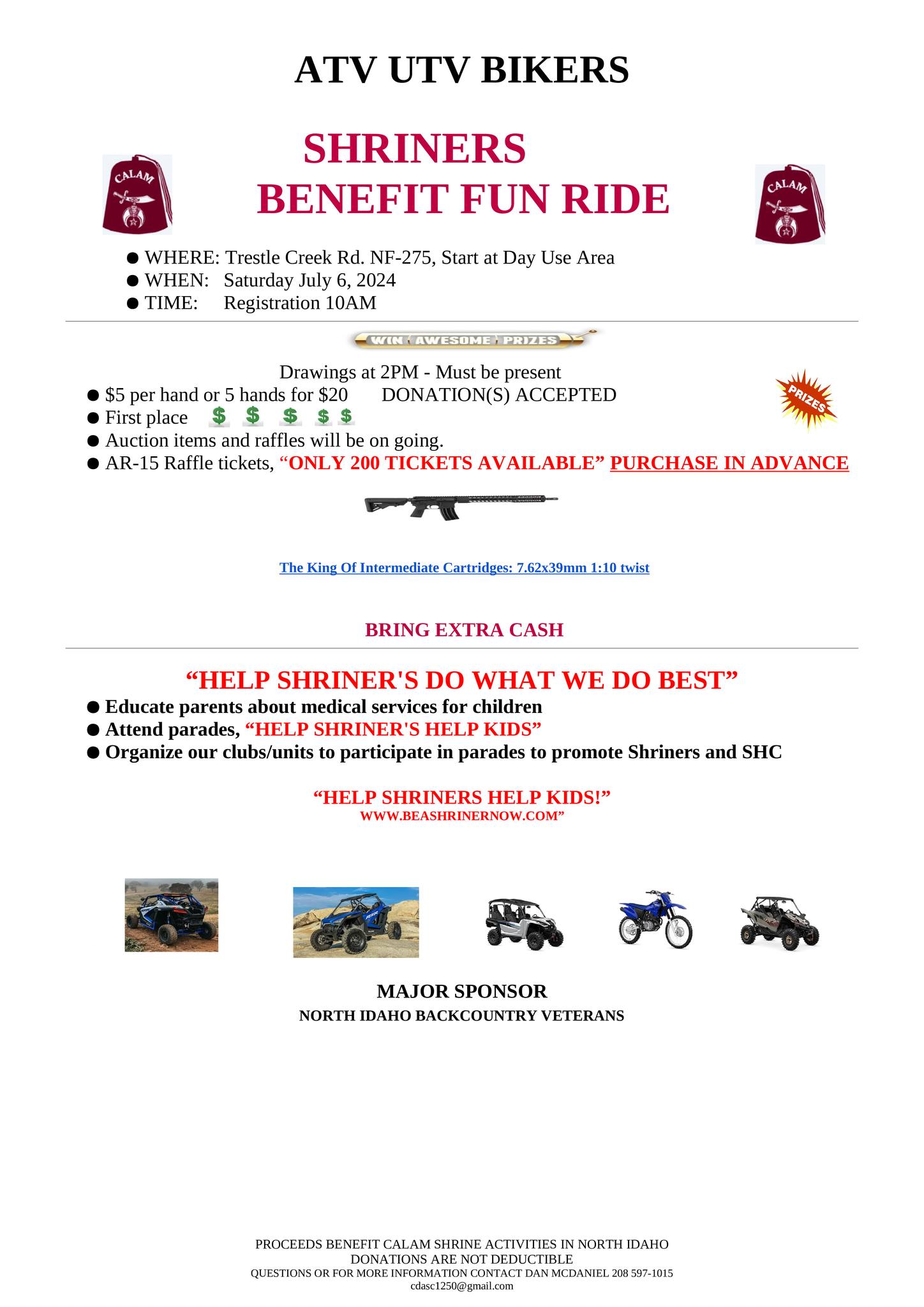 Coeur d'Alene Shrine Club Event Center Menu