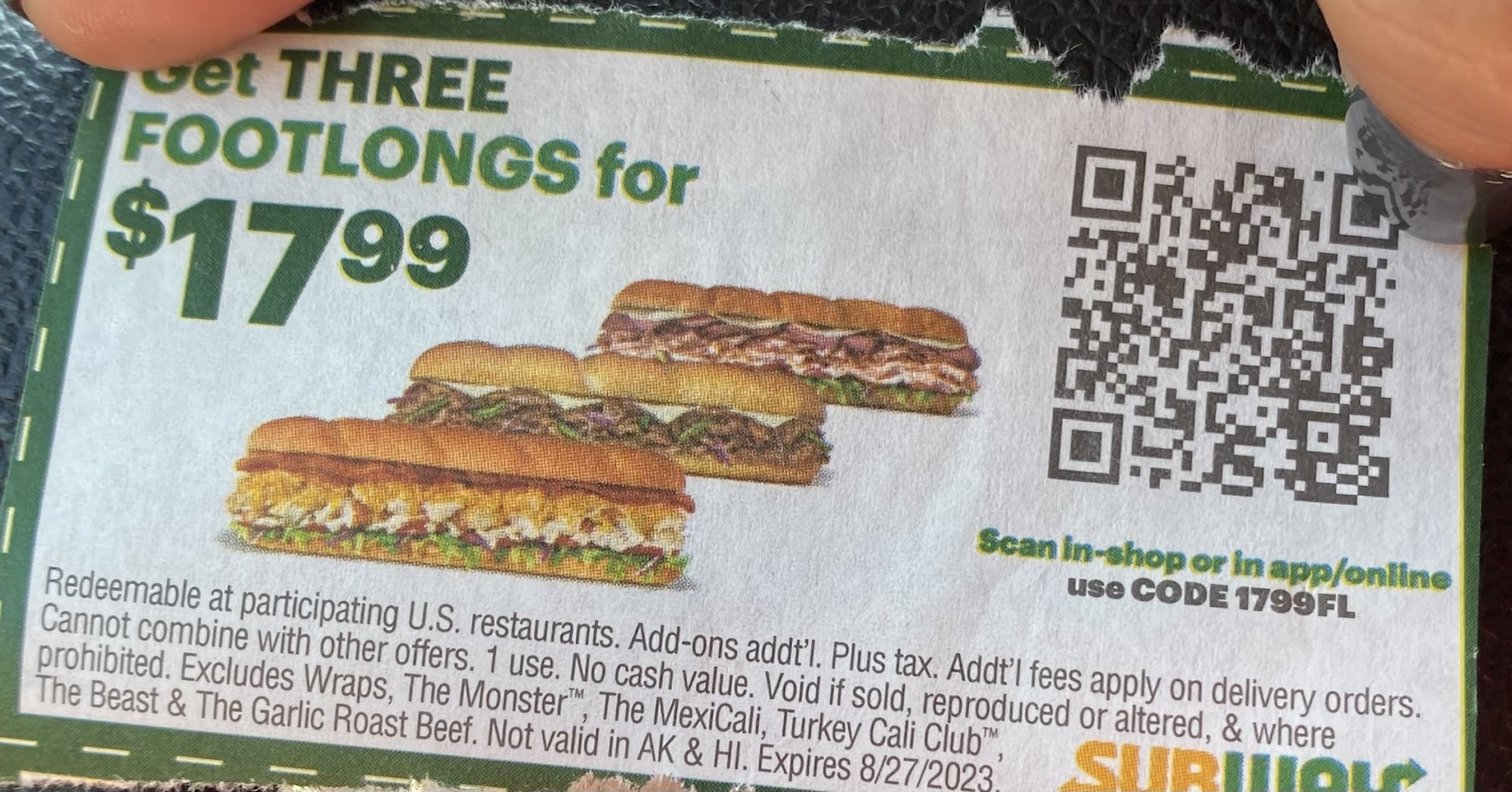 Subway Menu