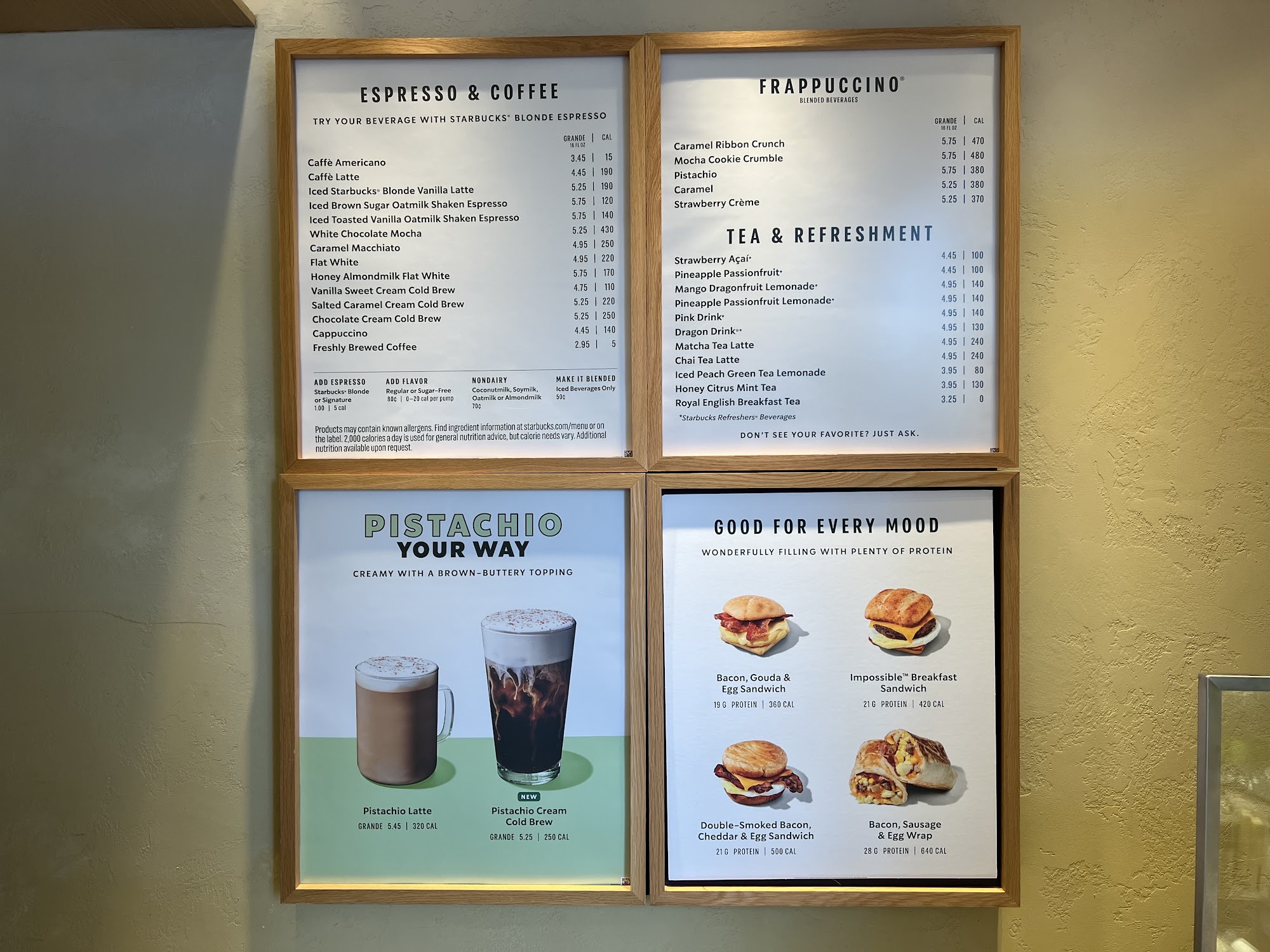 Starbucks Menu