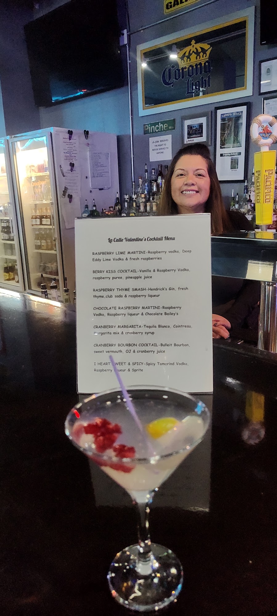 La Calle Bar and Music Venue Menu