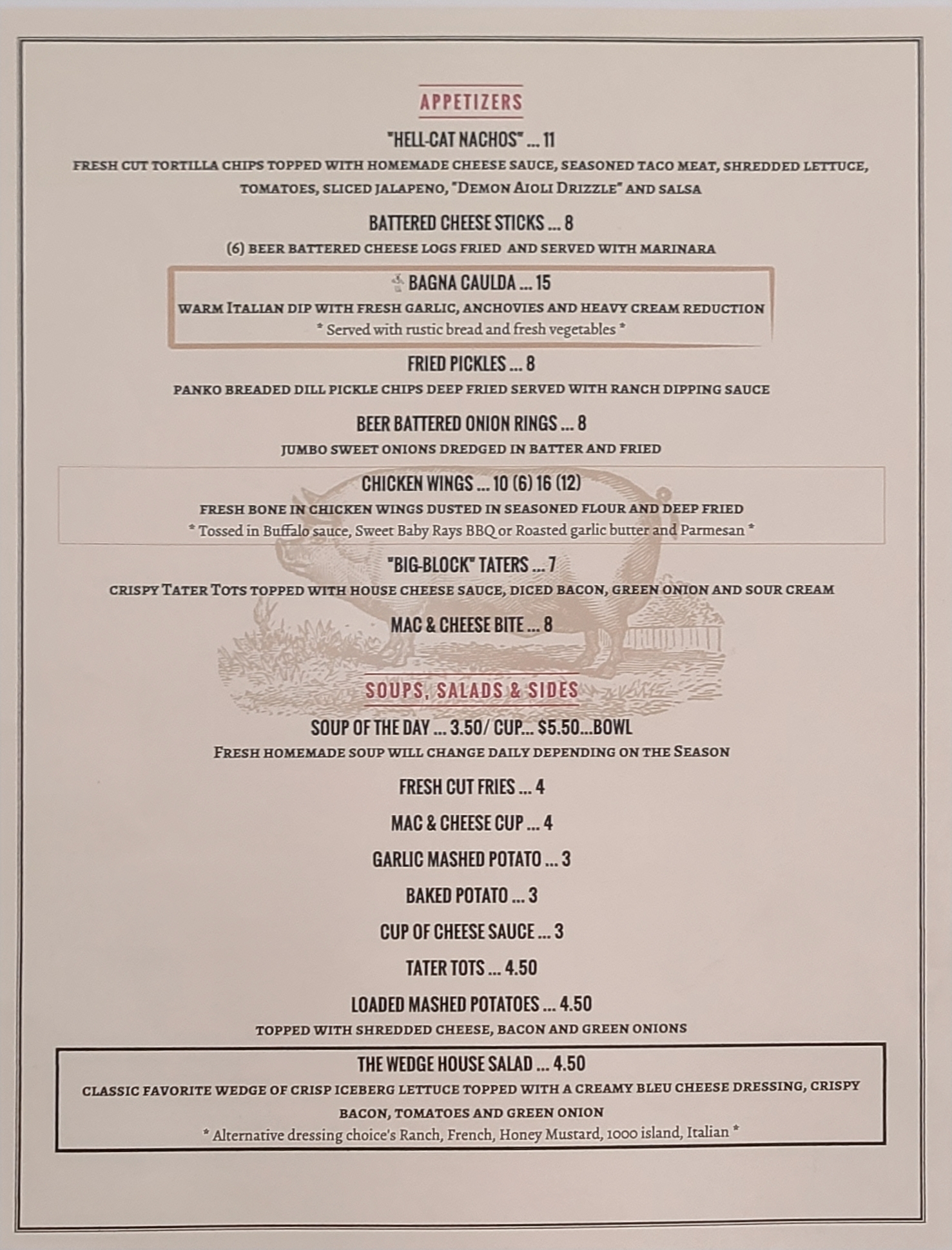 The Emington RoadRunner Menu