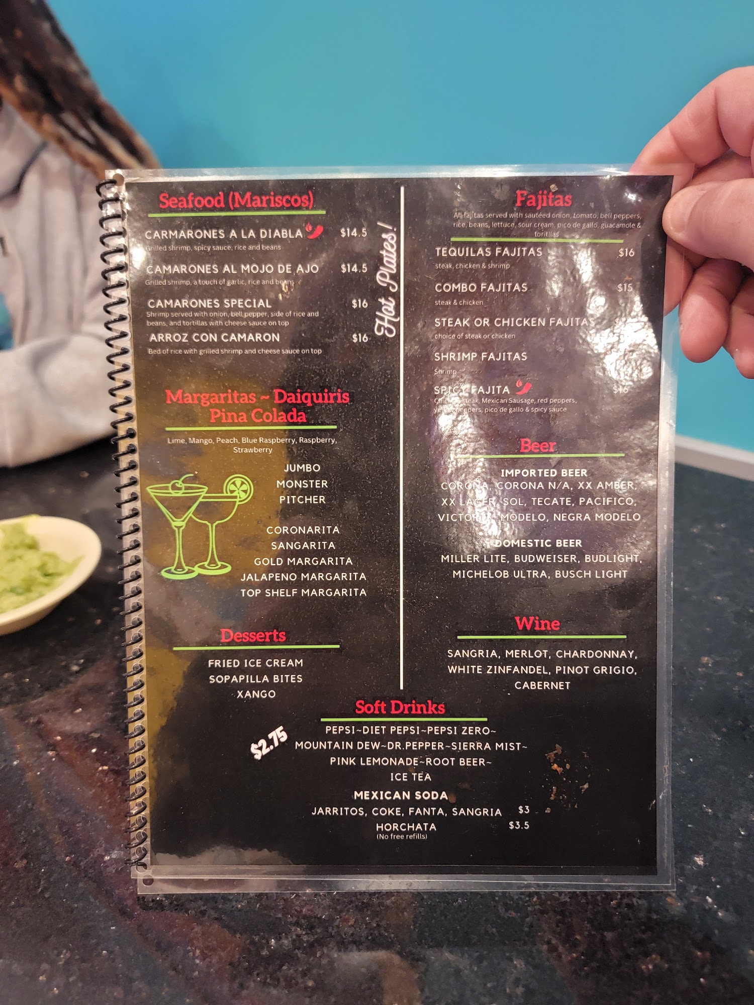 Tequilas Mexican Restaurant Menu