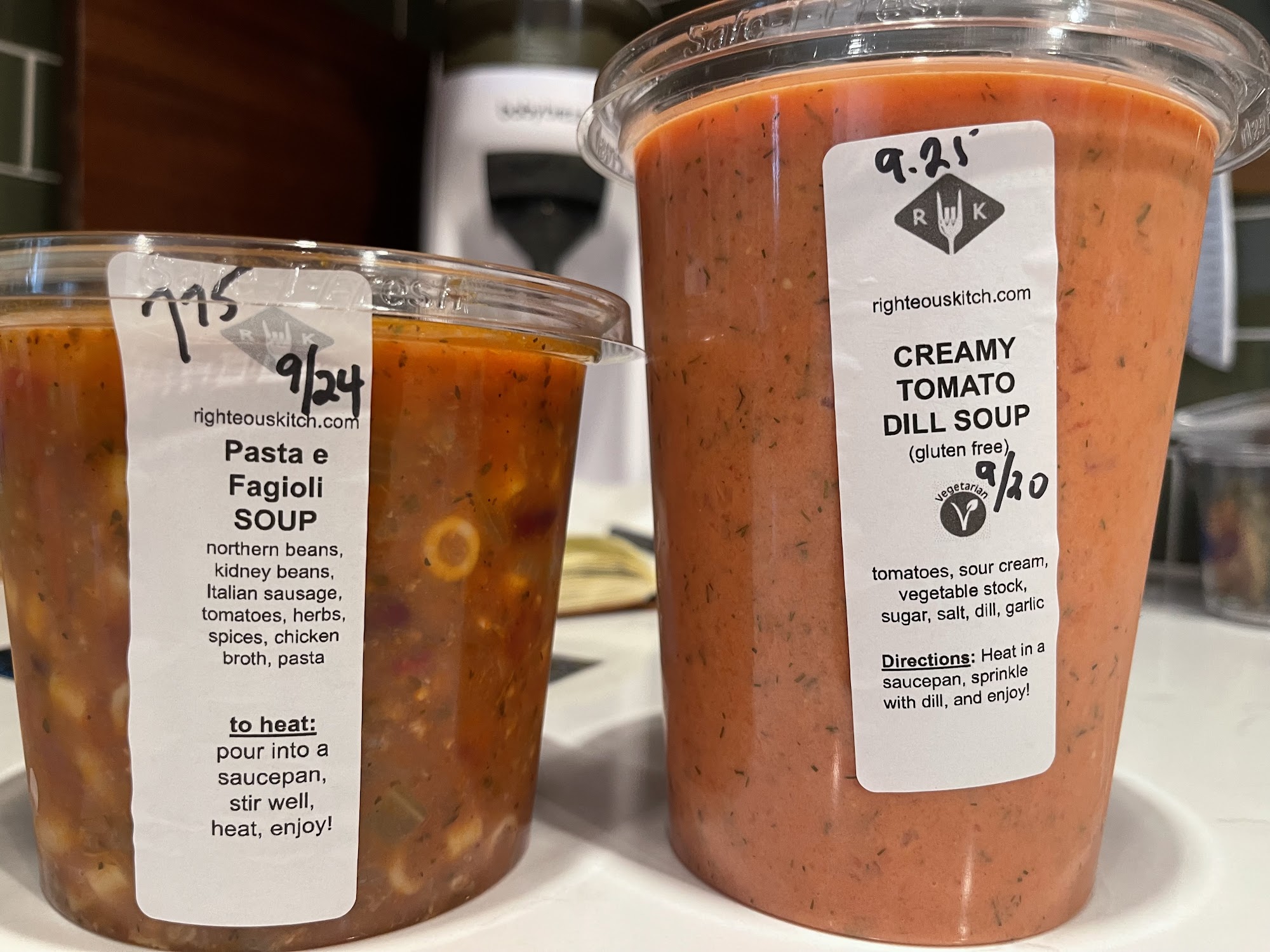 Righteous Kitchen Menu