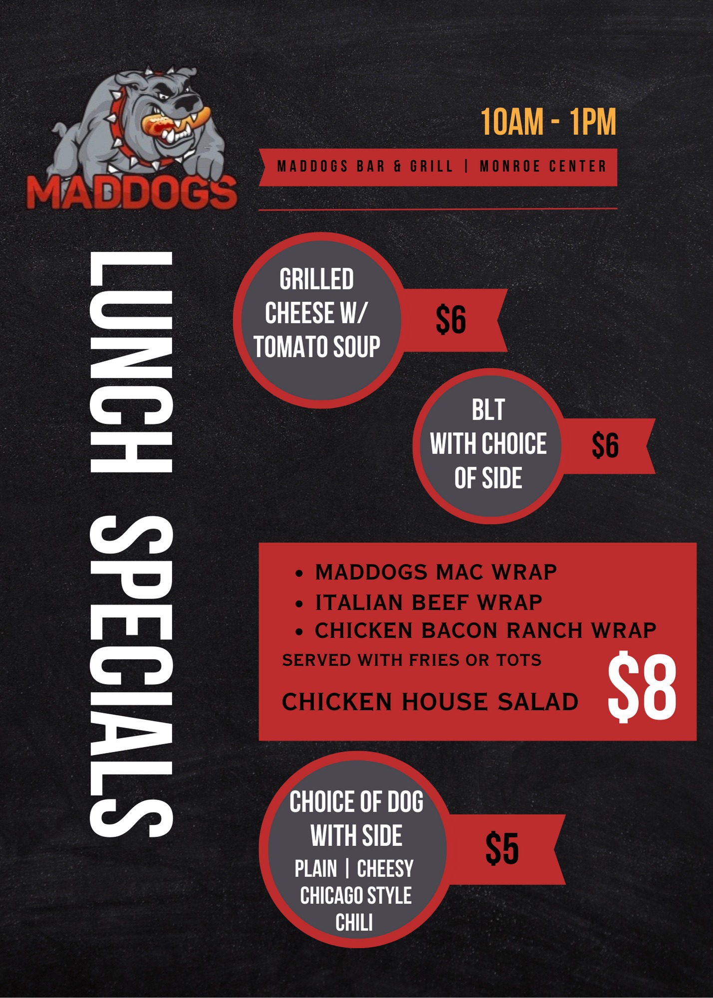Maddog's Bar & Grill Menu