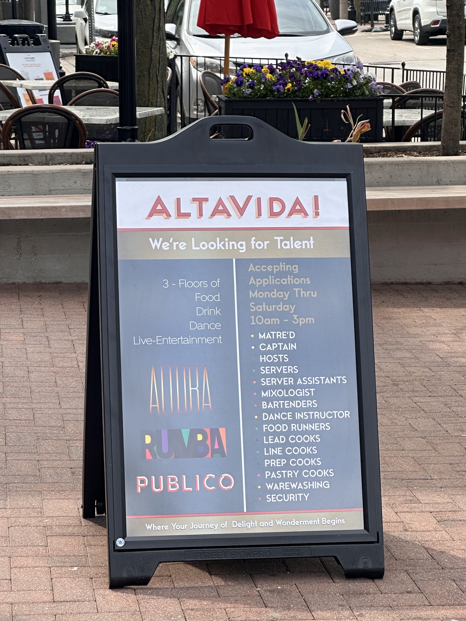AltaVida Menu
