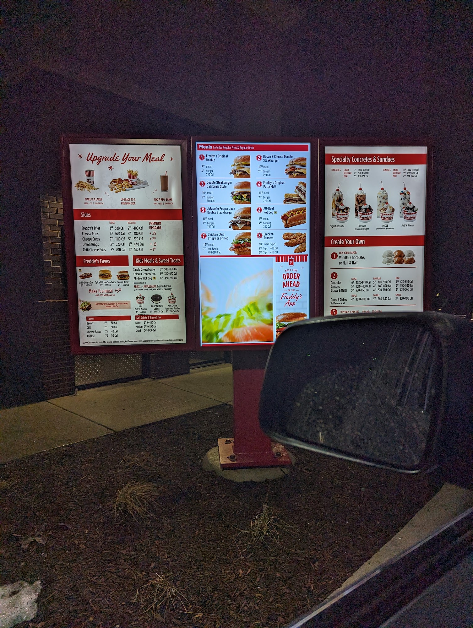 Freddy's Frozen Custard & Steakburgers Menu