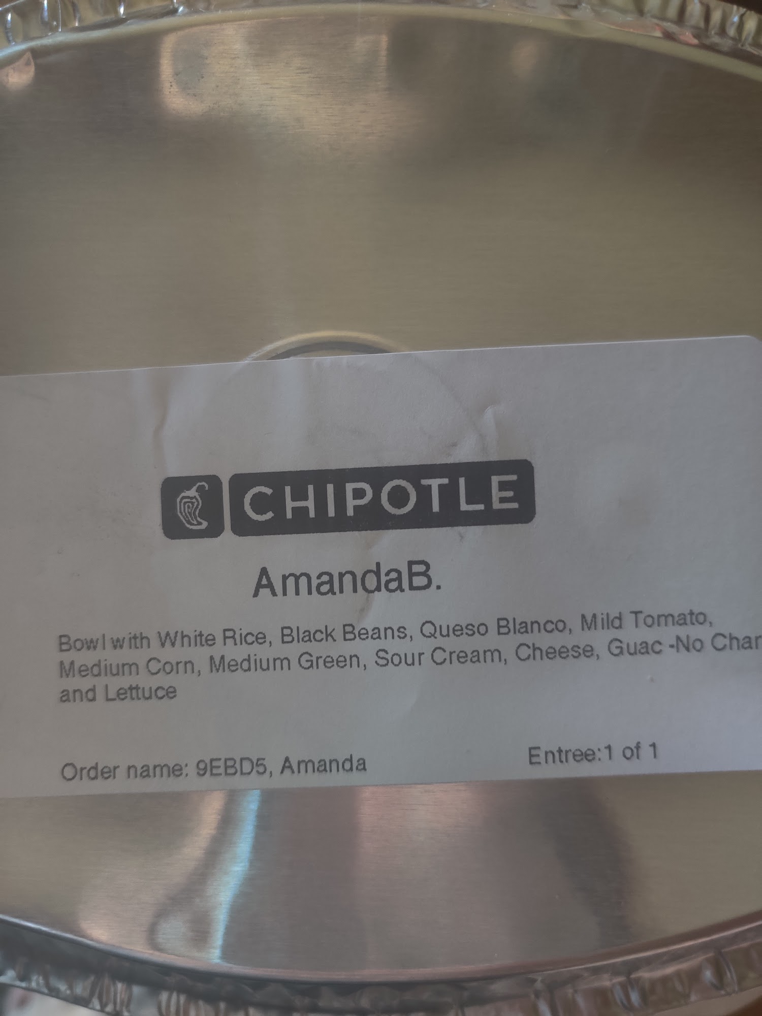 Chipotle Mexican Grill Menu