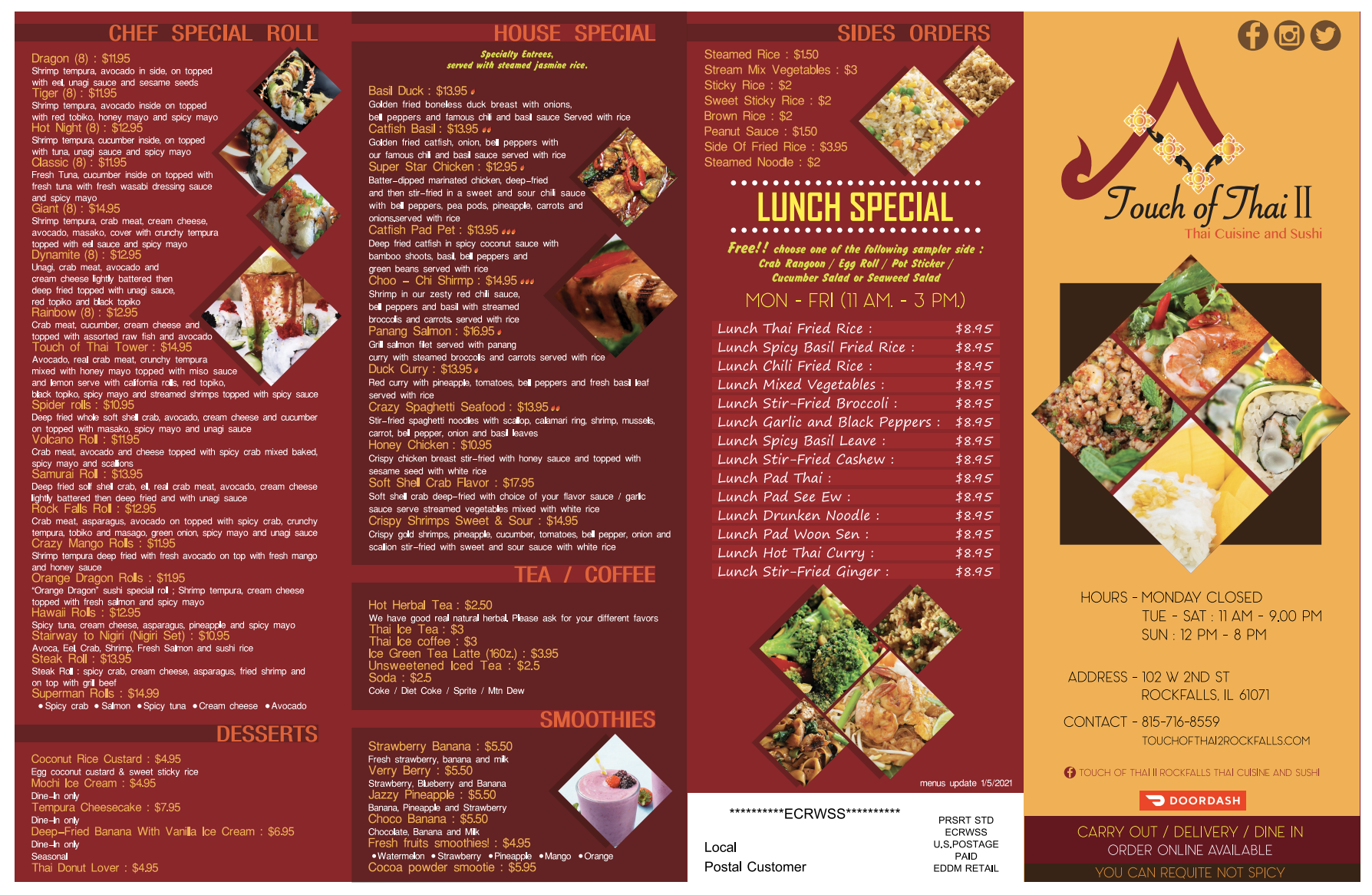 The Speakeasy at La Bella Notte Menu