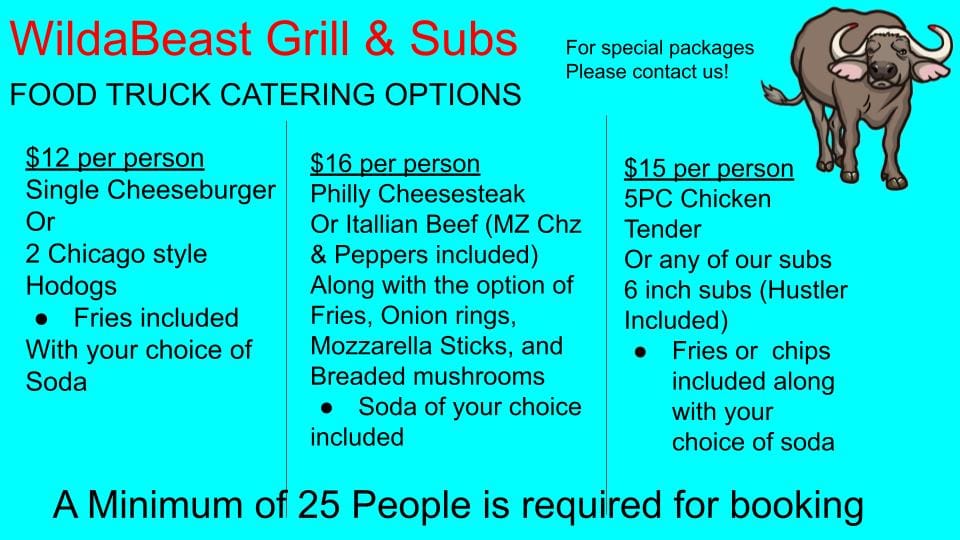 WildaBeast Grill & Subs Menu