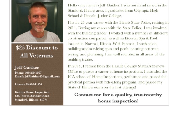 Gaither Home Inspections 6287 N 200 East Rd, Stanford Illinois 61774