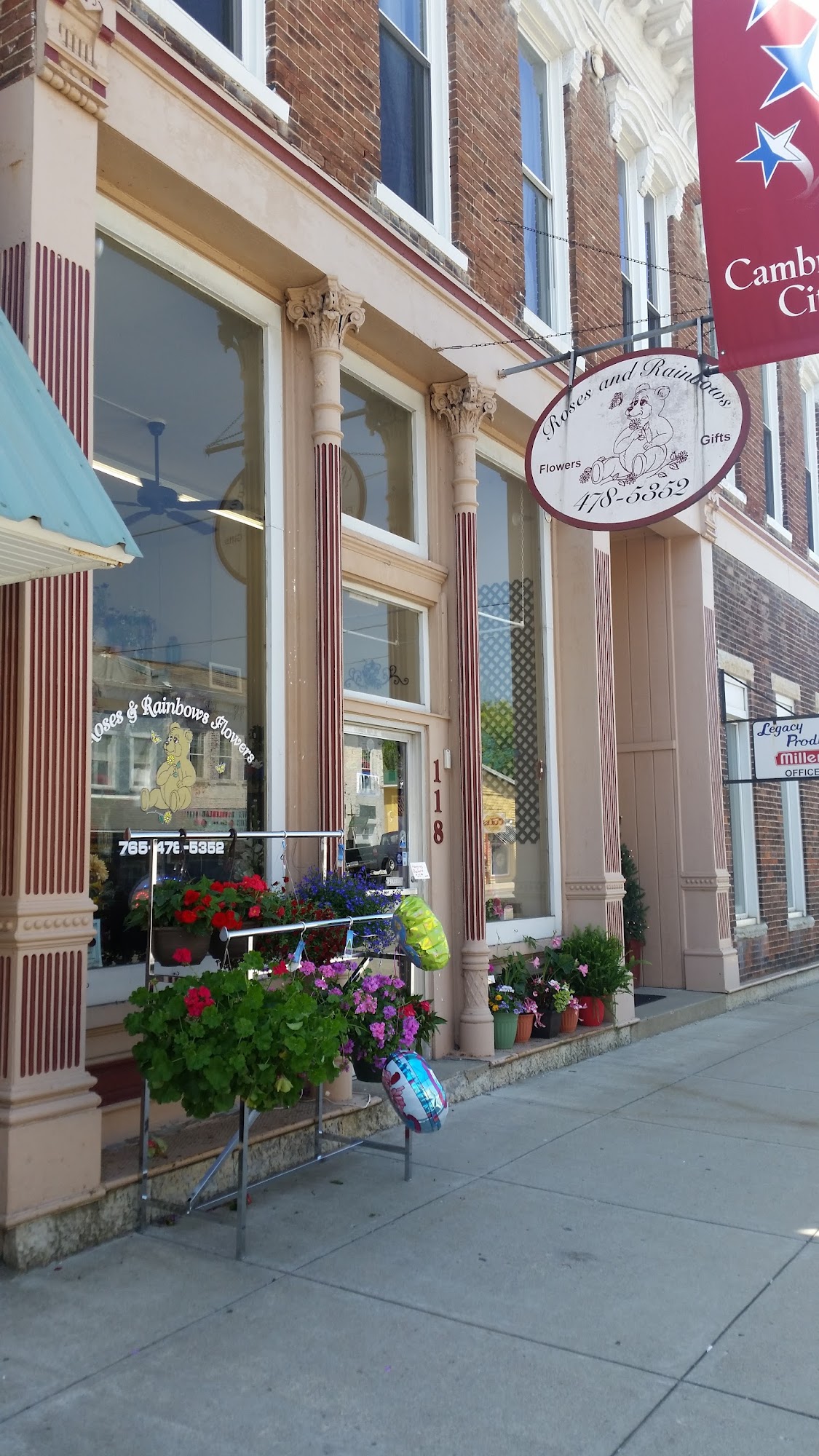 Roses & Rainbows Flowers Gifts 118 W Main St, Cambridge City Indiana 47327