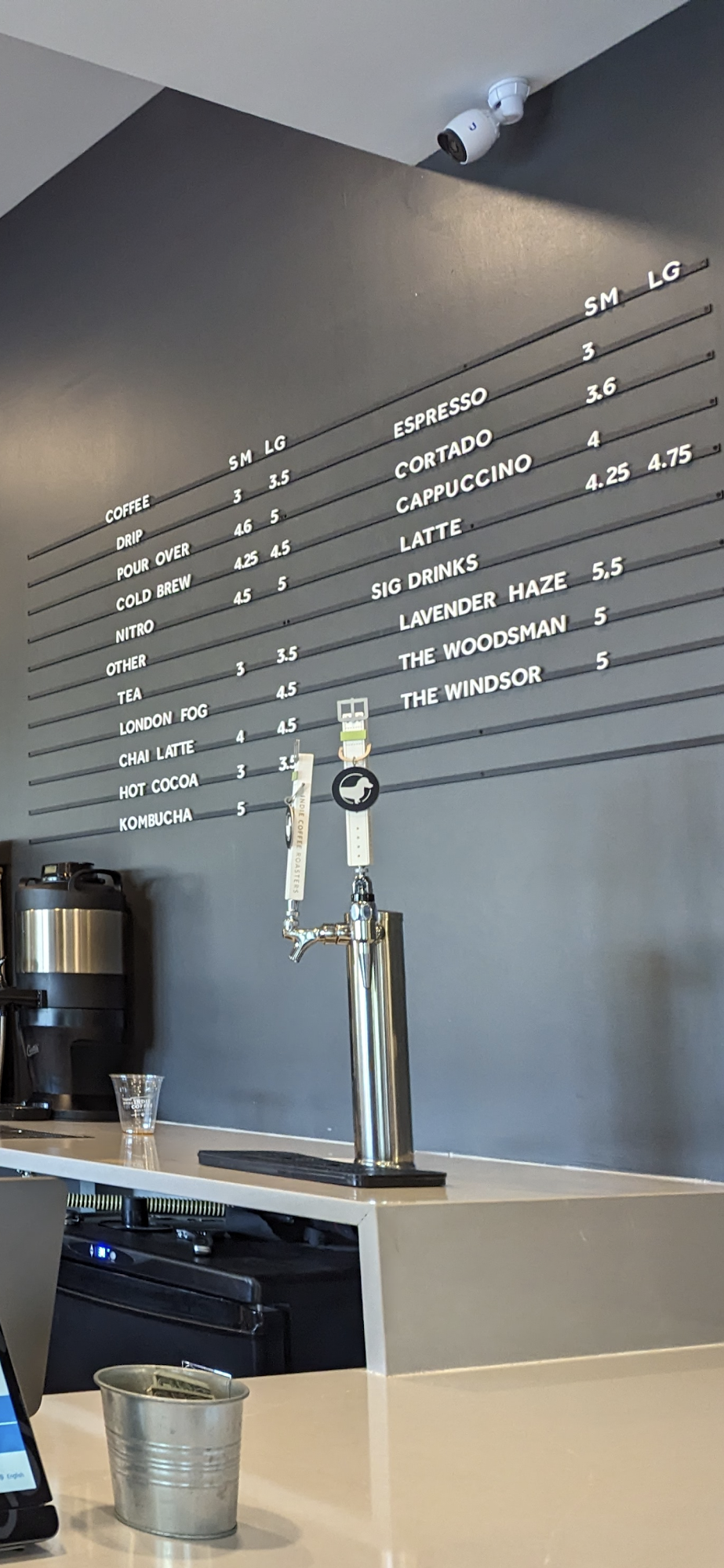 Indie Coffee Roasters Menu